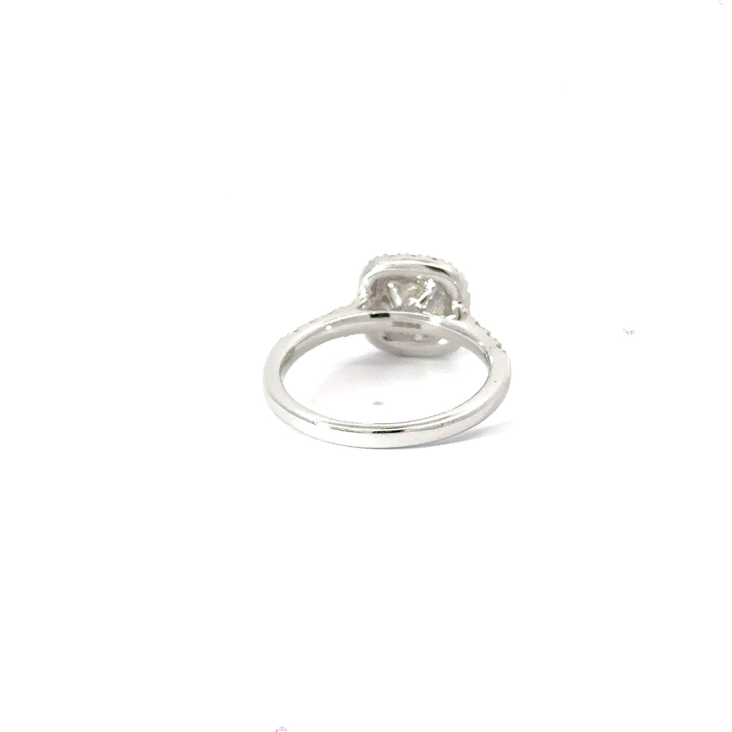 18CT White Gold Halo Diamond Ring Aces Jewellers