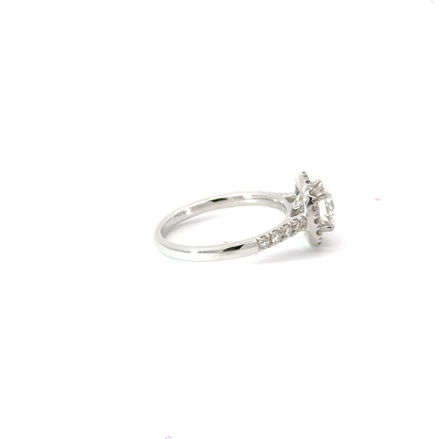 18CT White Gold Halo Diamond Ring Aces Jewellers