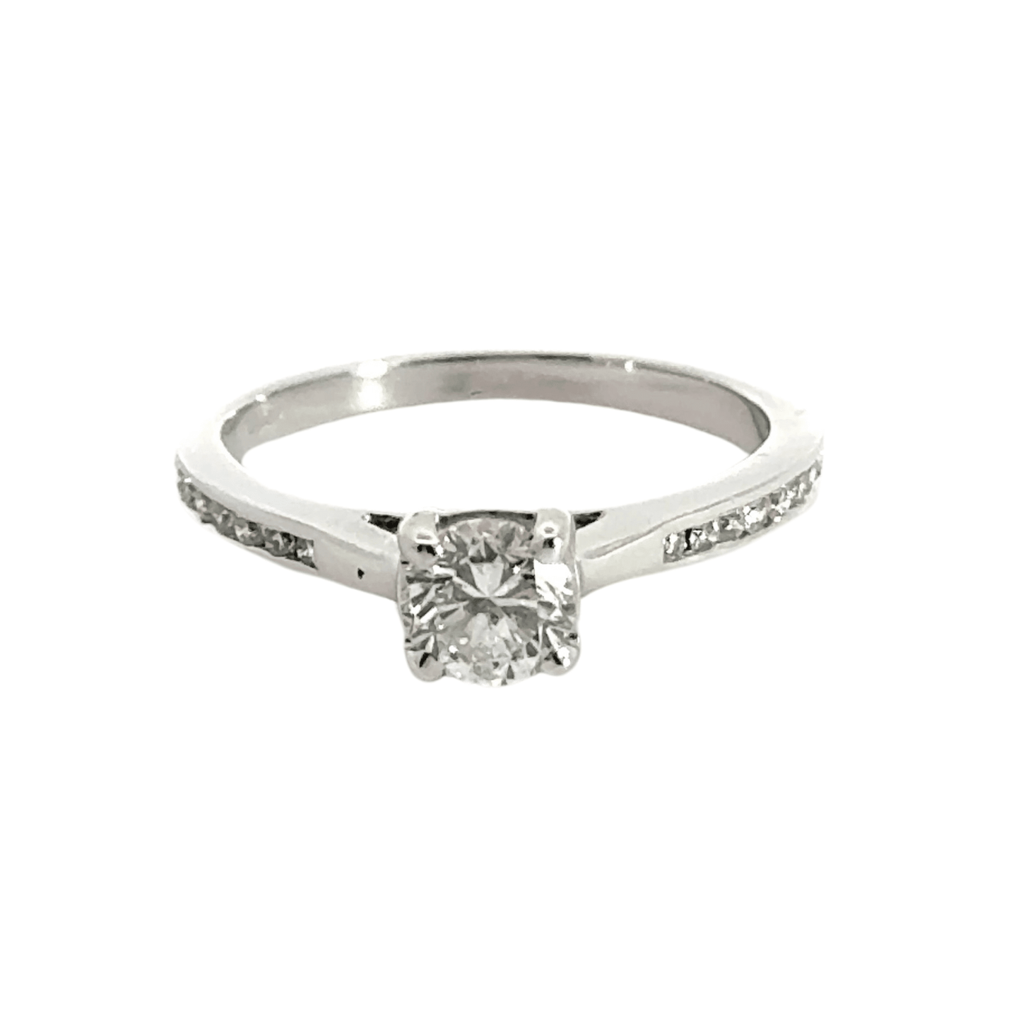 18CT White Gold Solitaire Diamond Ring Aces Jewellers