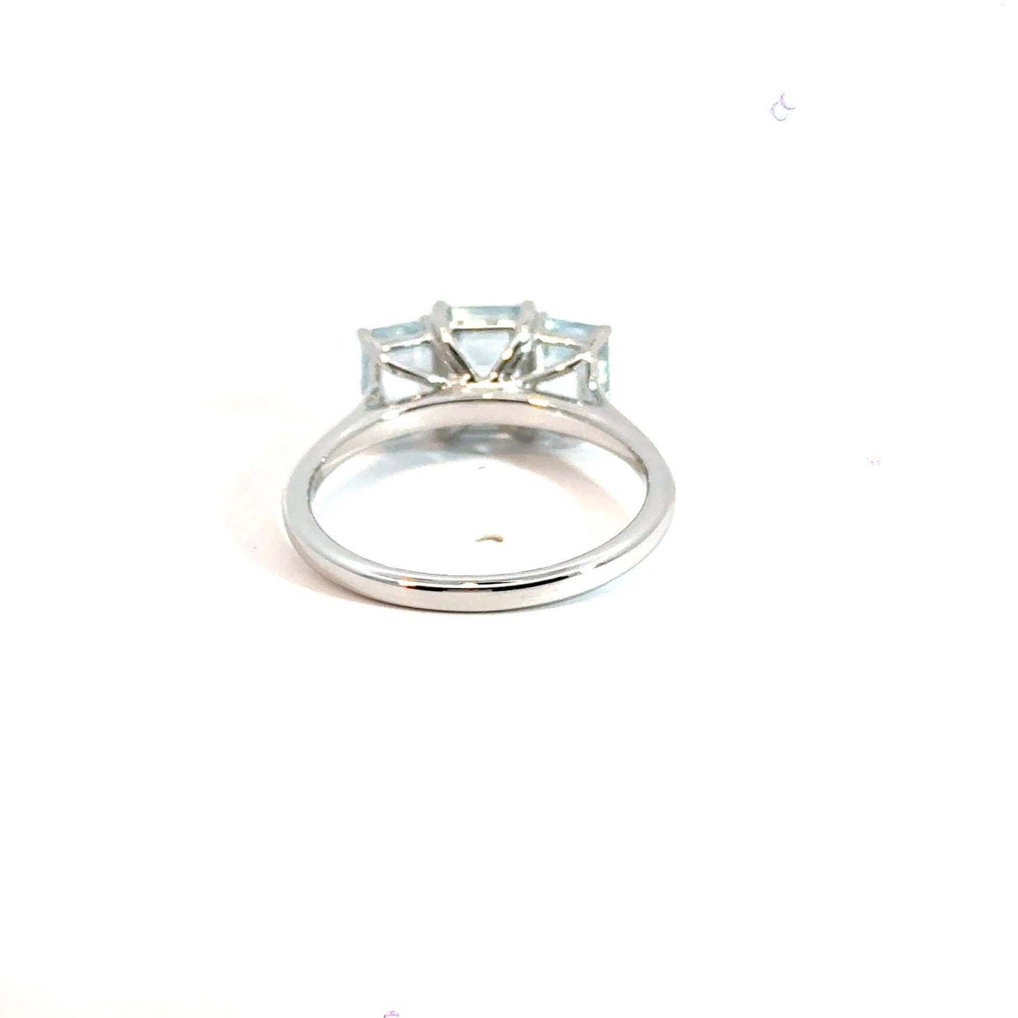 9CT White Gold Trilogy Aquamarine Ring Aces Jewellers