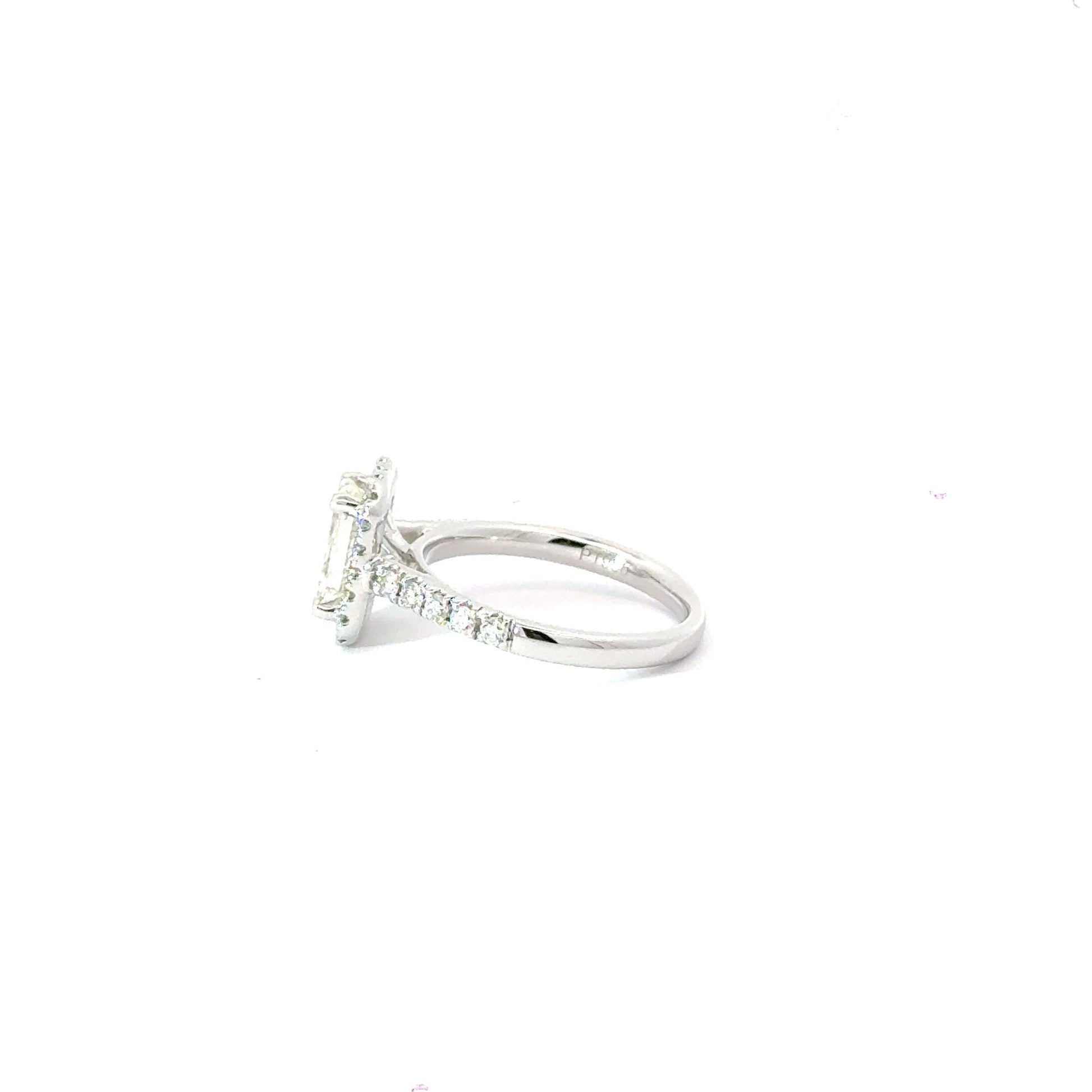 Platinum Emerald Cut Diamond Ring Aces Jewellers