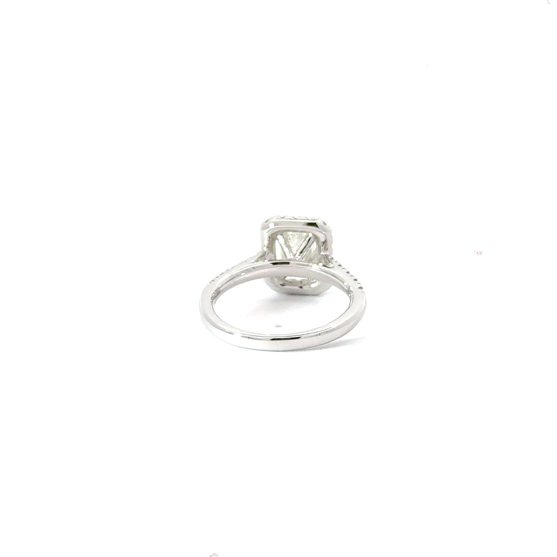 Platinum Emerald Cut Diamond Ring Aces Jewellers