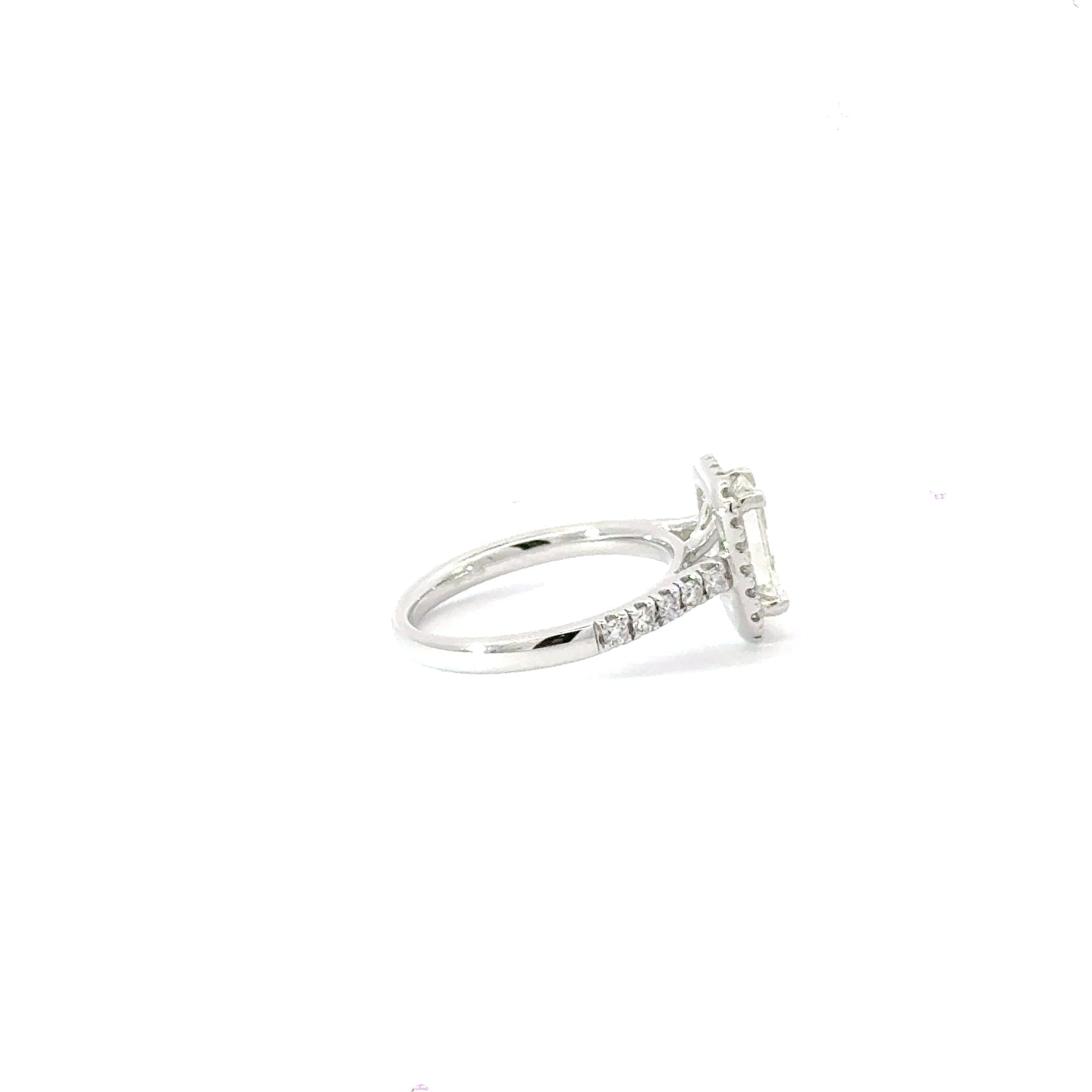 Platinum Emerald Cut Diamond Ring Aces Jewellers