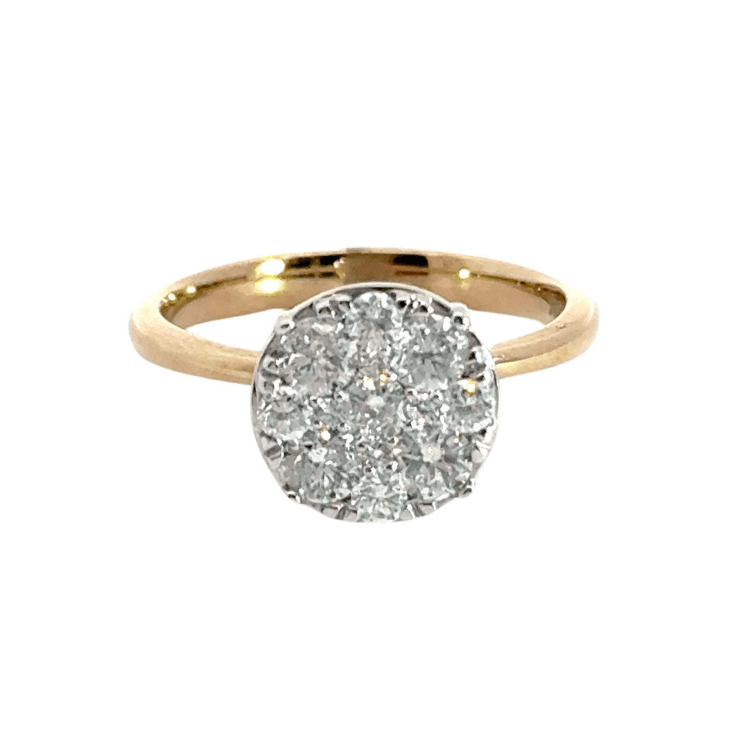 9CT Yellow Gold Cluster Diamond Ring Aces Jewellers