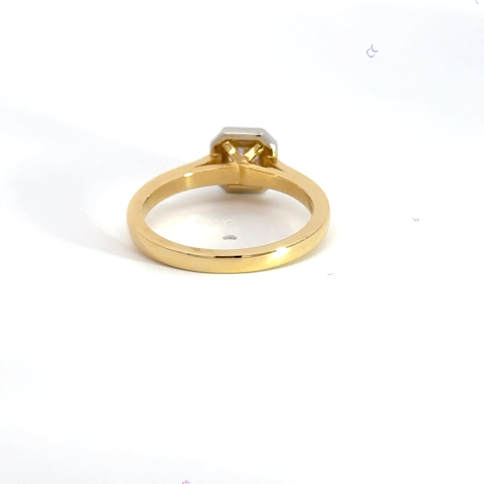 18CT Yellow Gold Princess Diamond Ring Halo Aces Jewellers