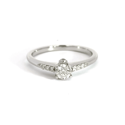 18CT White Gold Diamond Solitaire Aces Jewellers