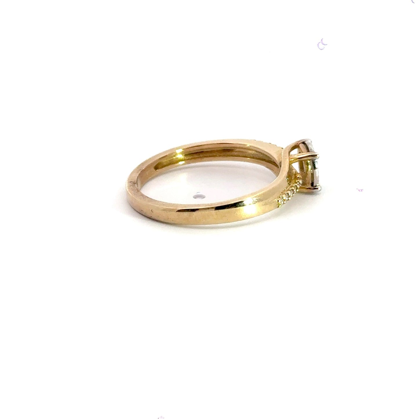 9CT Yellow Gold Diamond Solitaire Ring Aces Jewellers