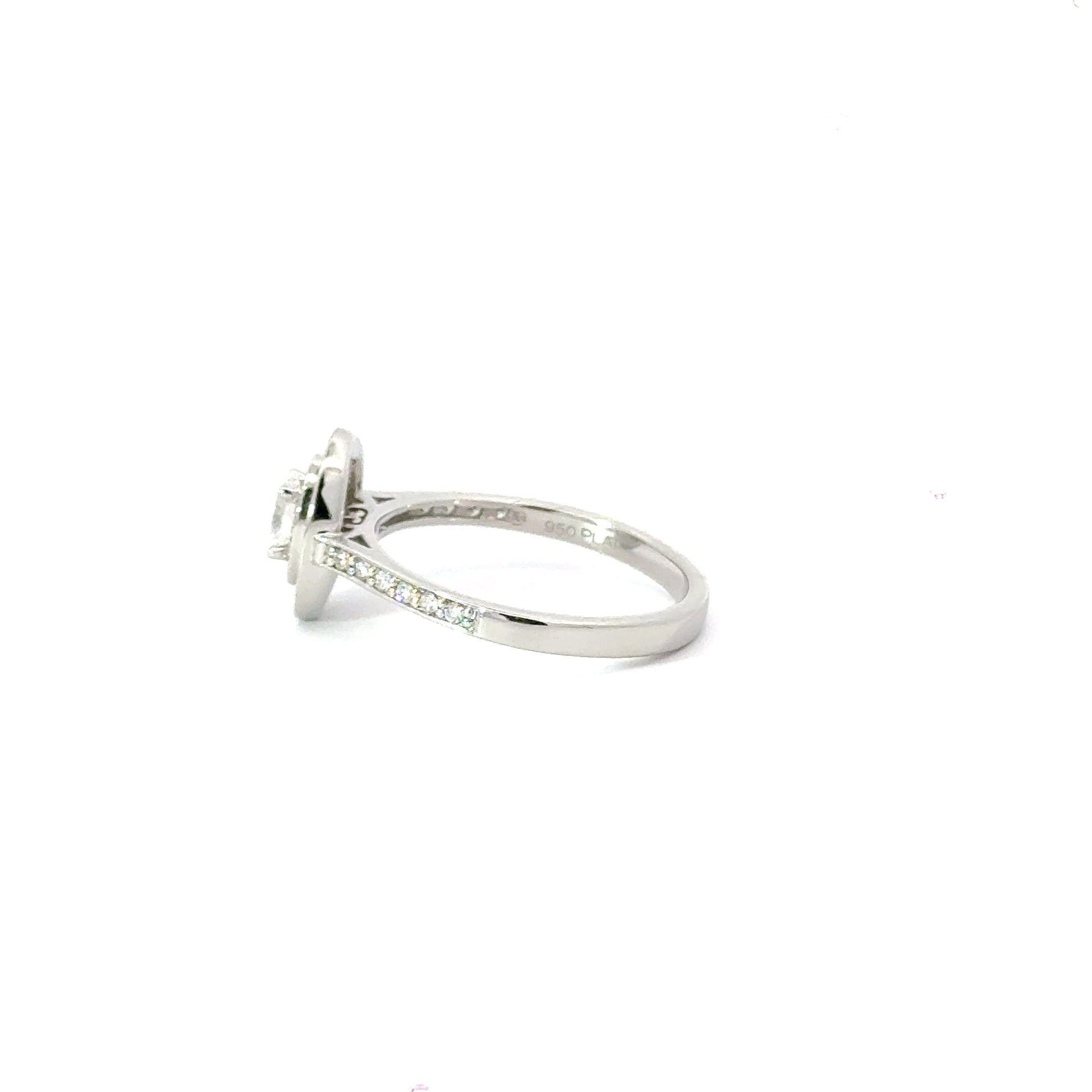 Platinum Diamond Oval Ring Aces Jewellers