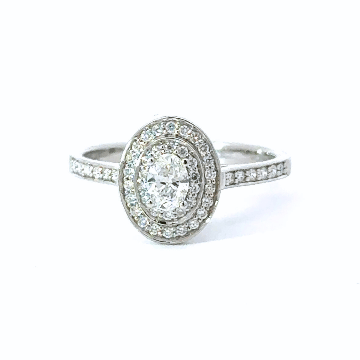 Platinum Diamond Oval Ring Aces Jewellers