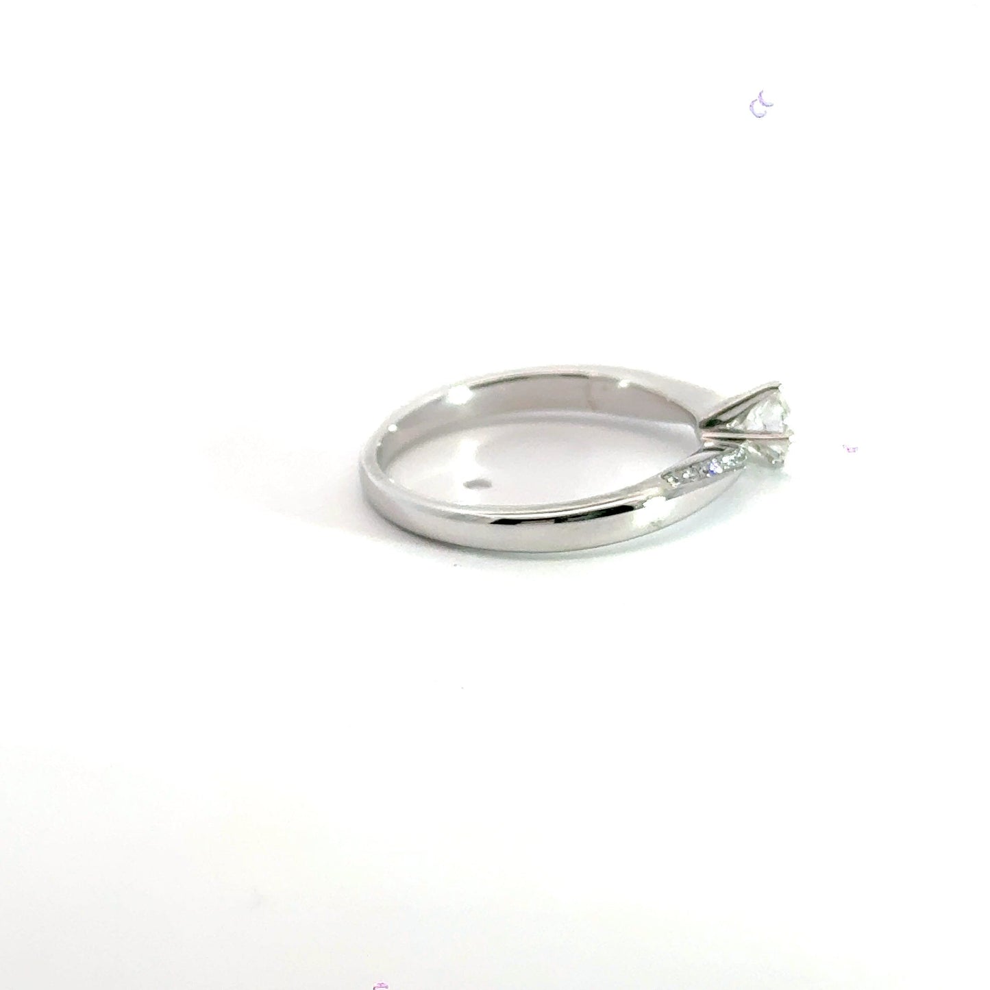 Platinum Diamond Solitaire Twist 0.40CT Aces Jewellers
