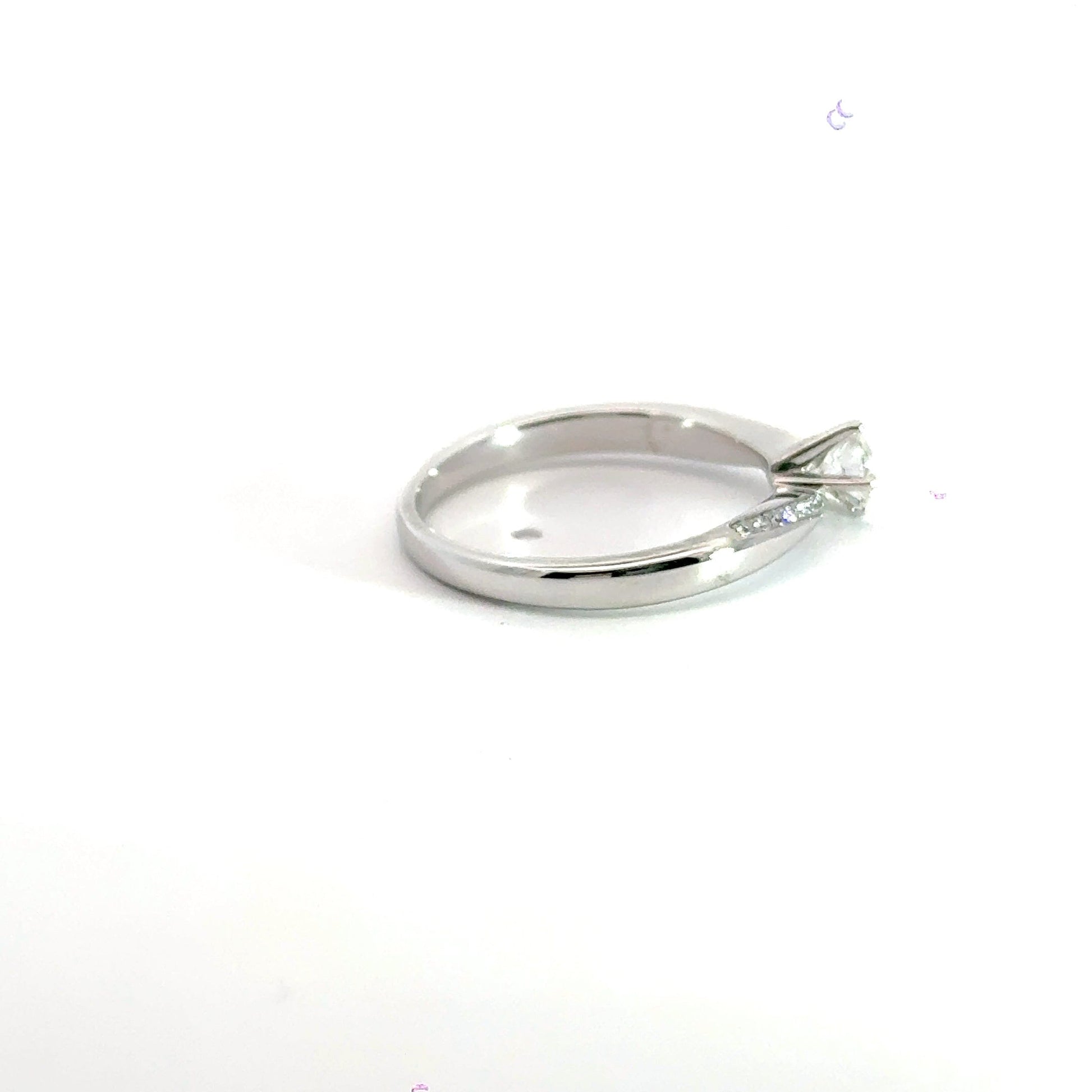 Platinum Diamond Solitaire Twist 0.40CT Aces Jewellers
