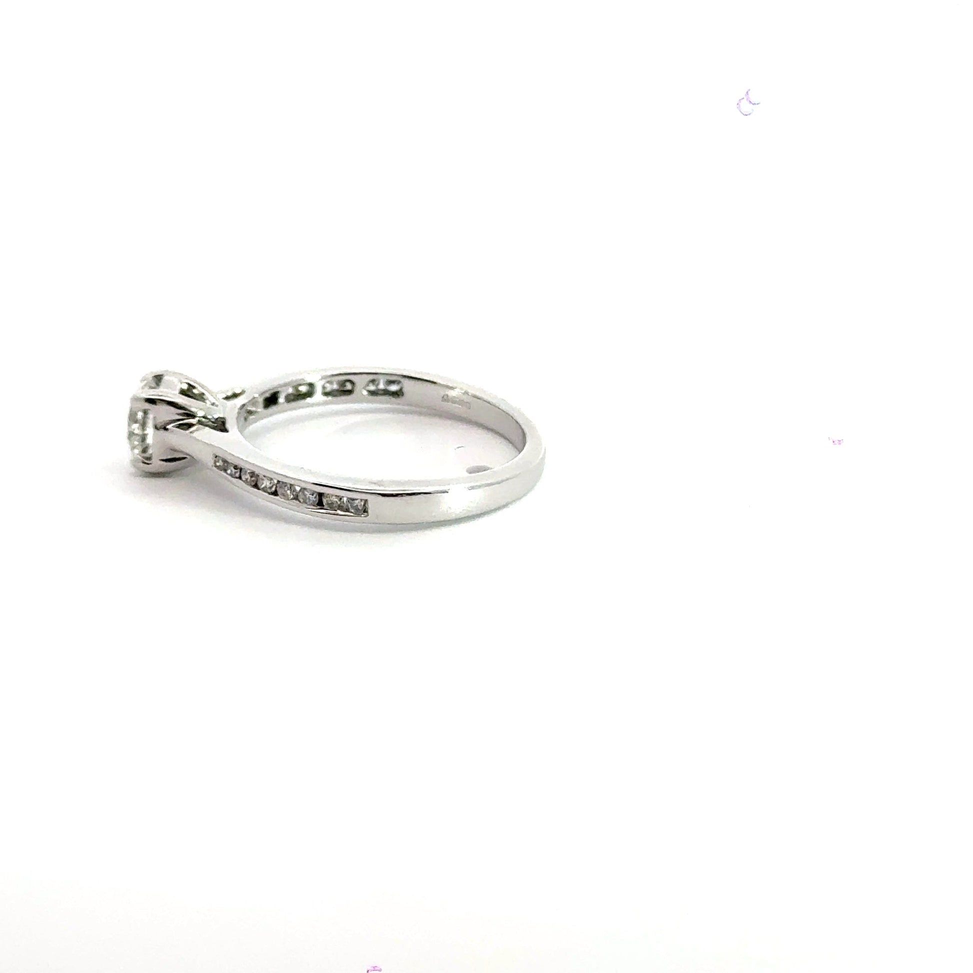 18CT White Gold Solitaire Diamond Ring Aces Jewellers