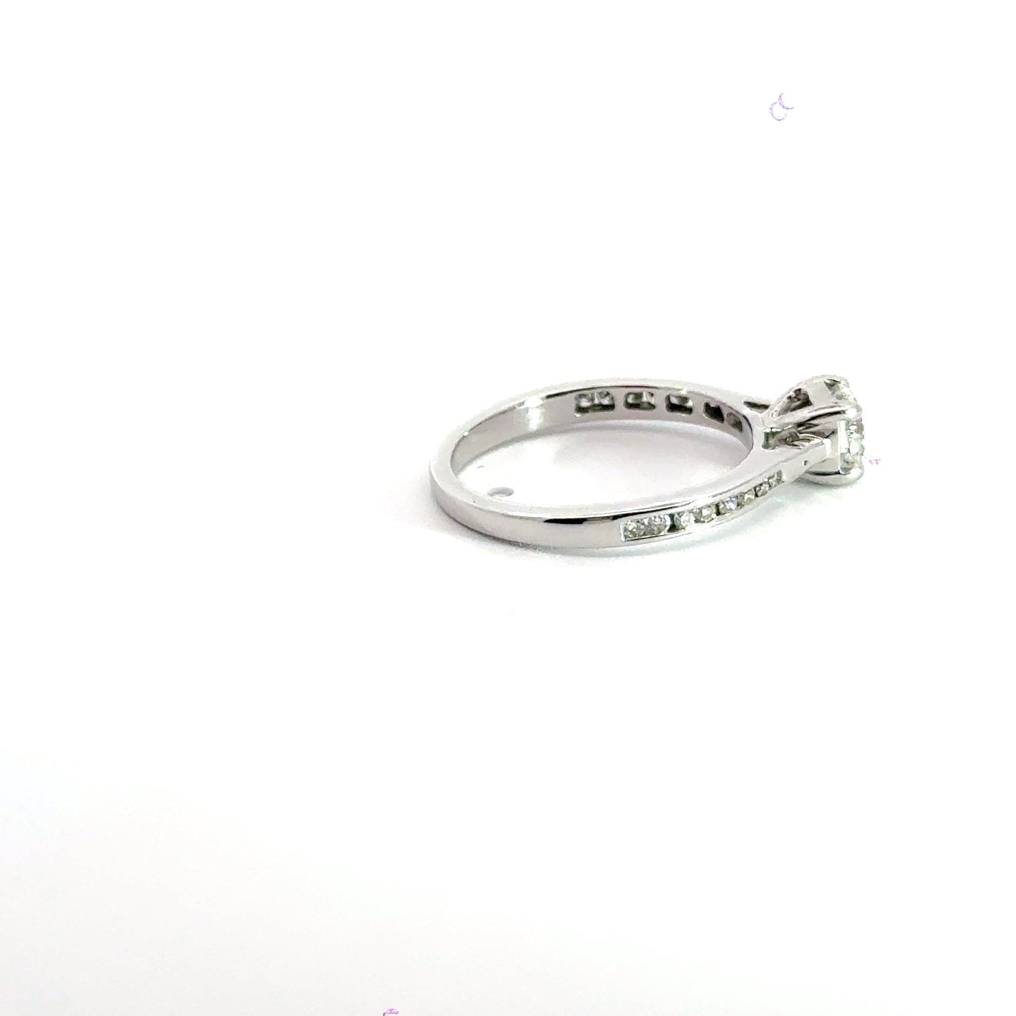 18CT White Gold Solitaire Diamond Ring Aces Jewellers