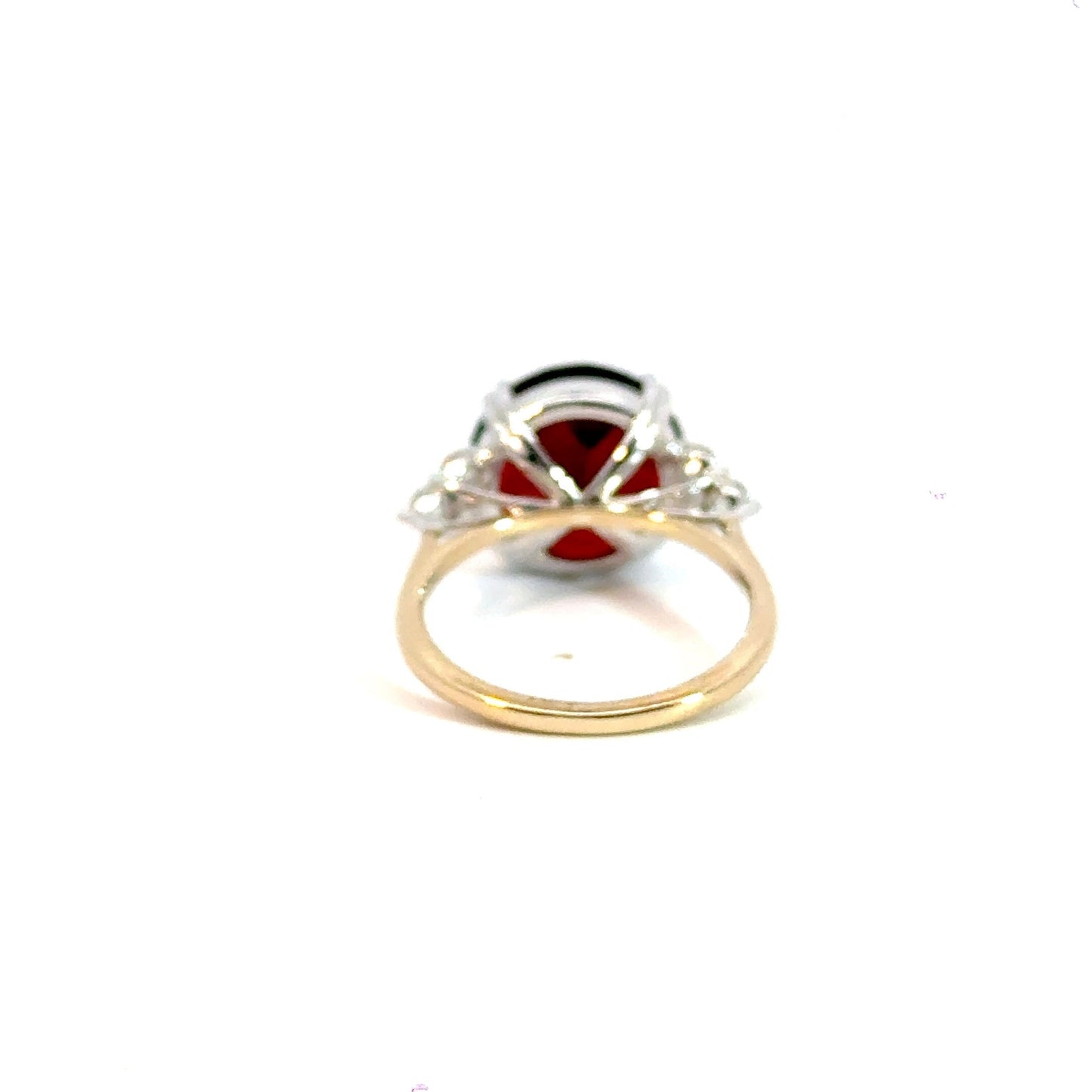 9CT Yellow Gold Round 6.00CT Garnet Ring Aces Jewellers