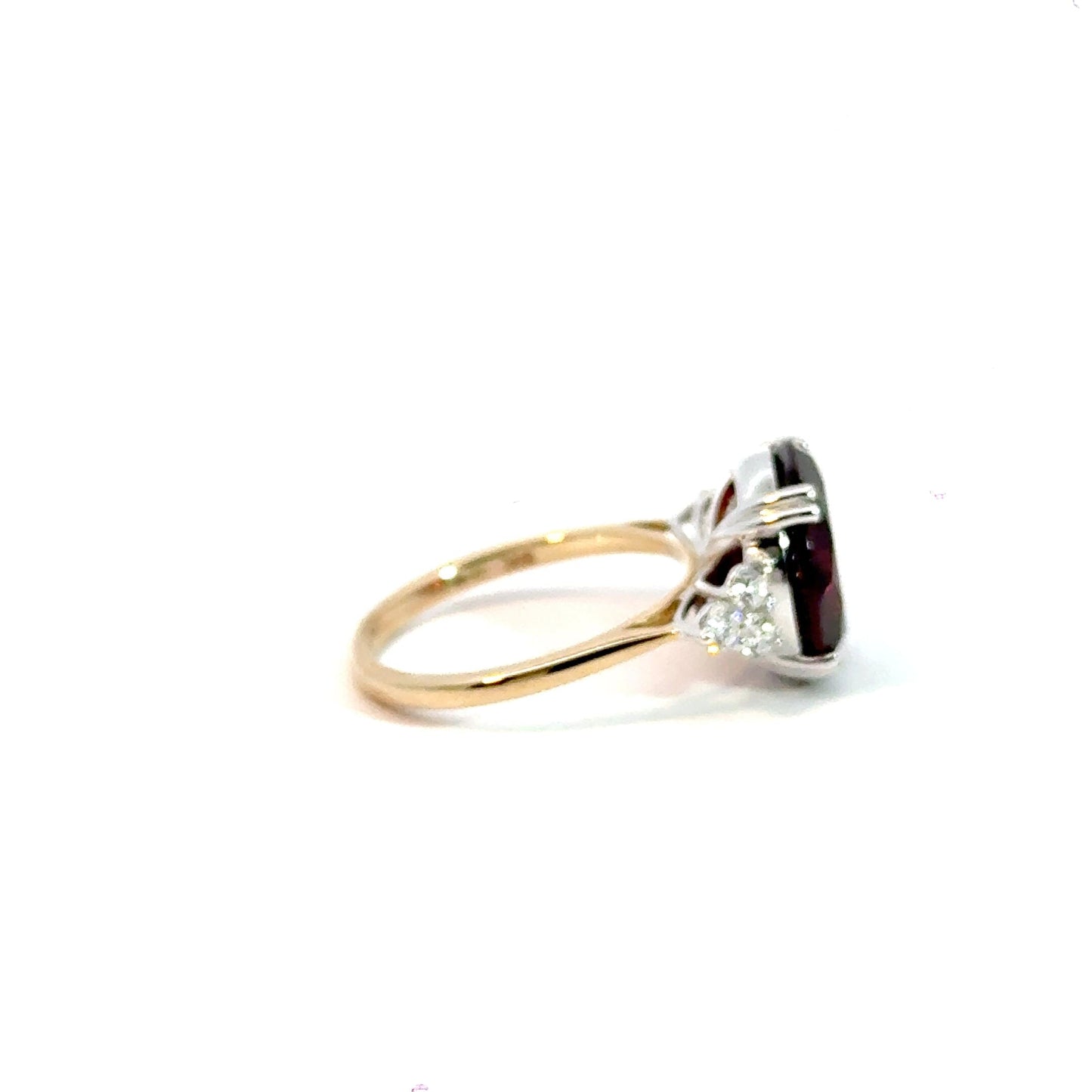 9CT Yellow Gold Round 6.00CT Garnet Ring Aces Jewellers