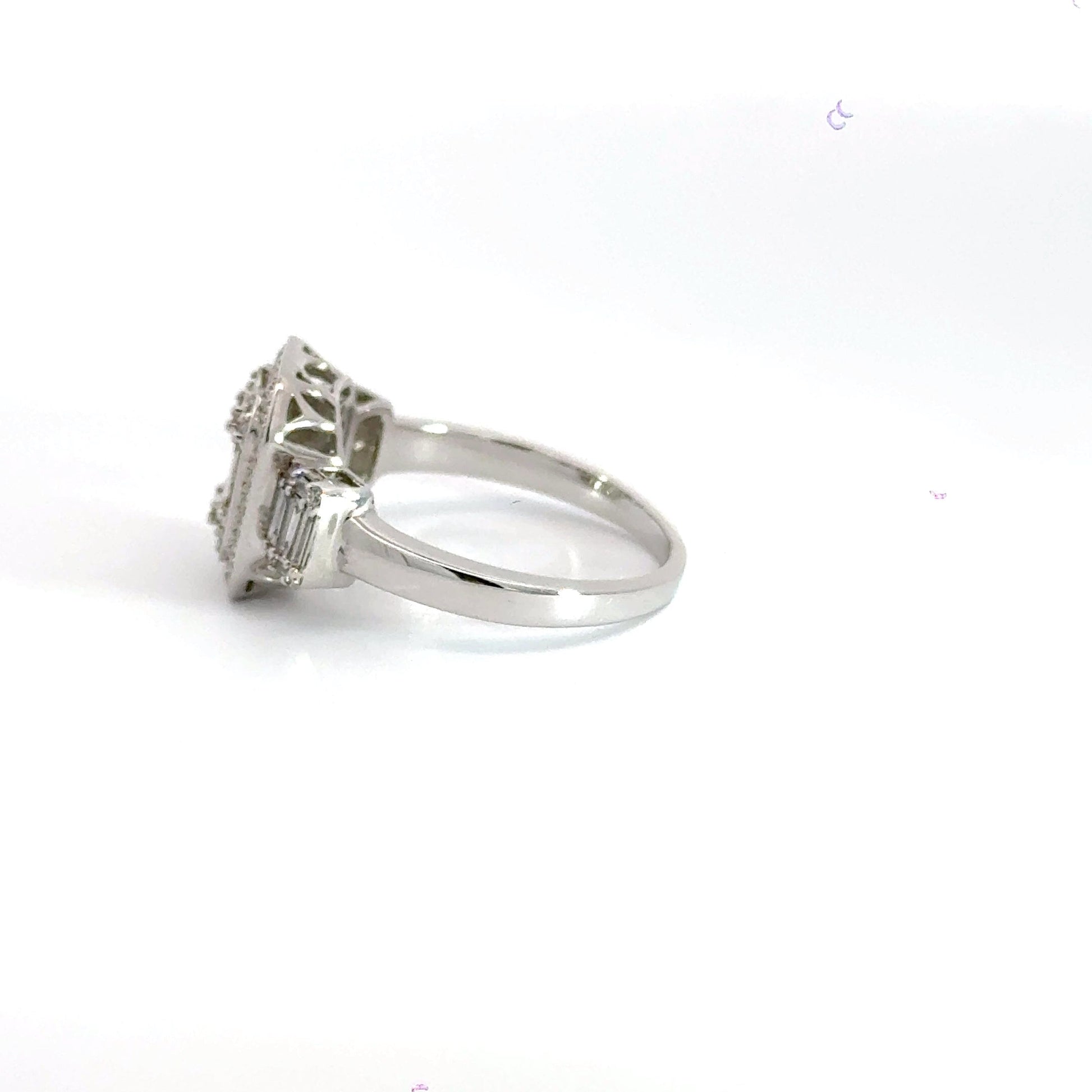 White Gold Trilogy Diamond Cluster Ring Aces Jewellers