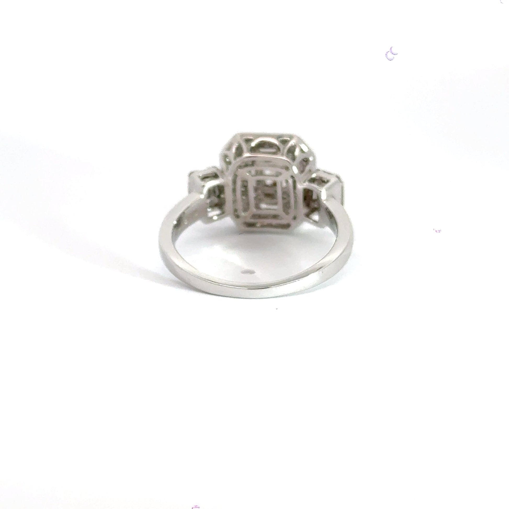 White Gold Trilogy Diamond Cluster Ring Aces Jewellers