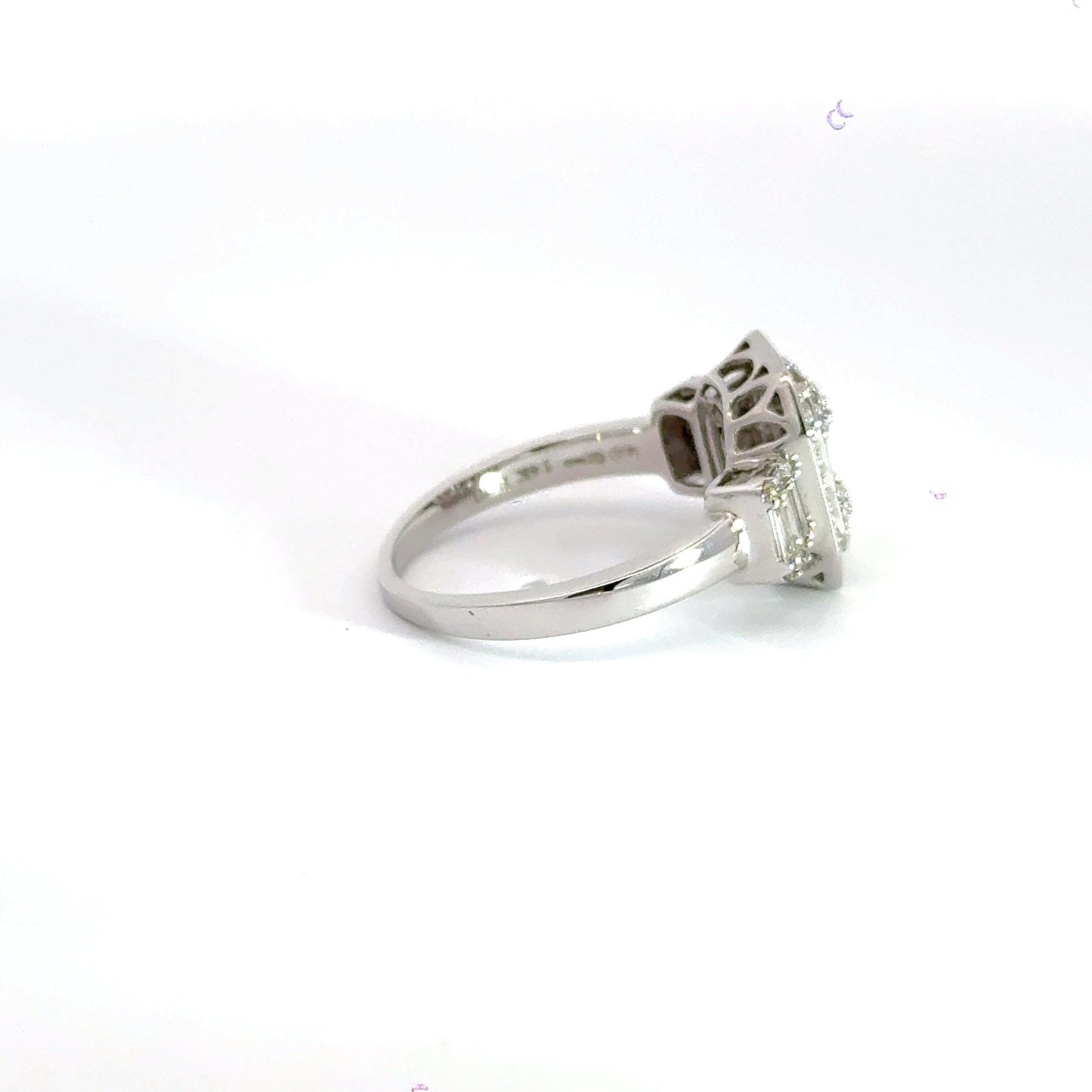 White Gold Trilogy Diamond Cluster Ring Aces Jewellers