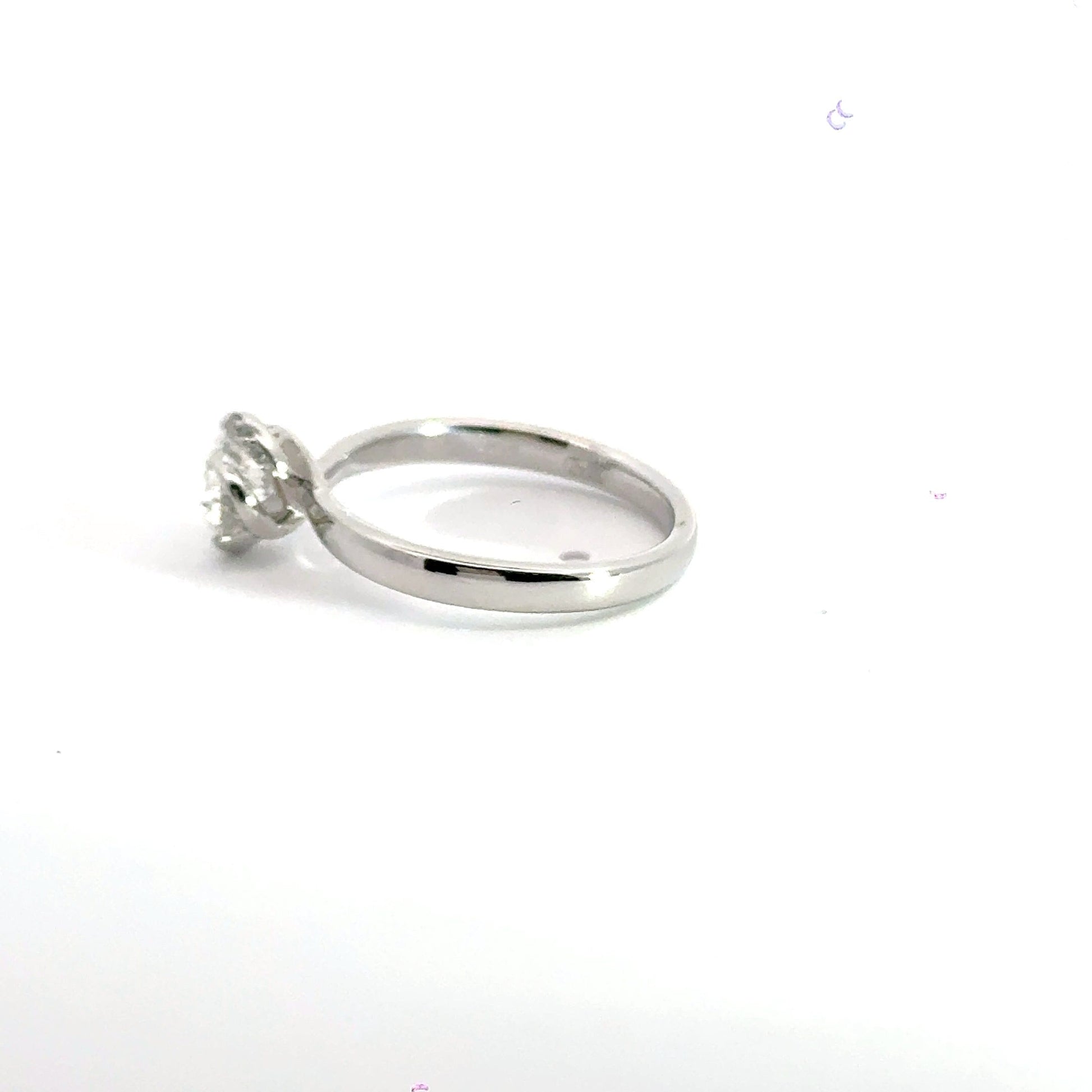 18CT White Gold Solitaire Ring 0.56CT Diamond Aces Jewellers