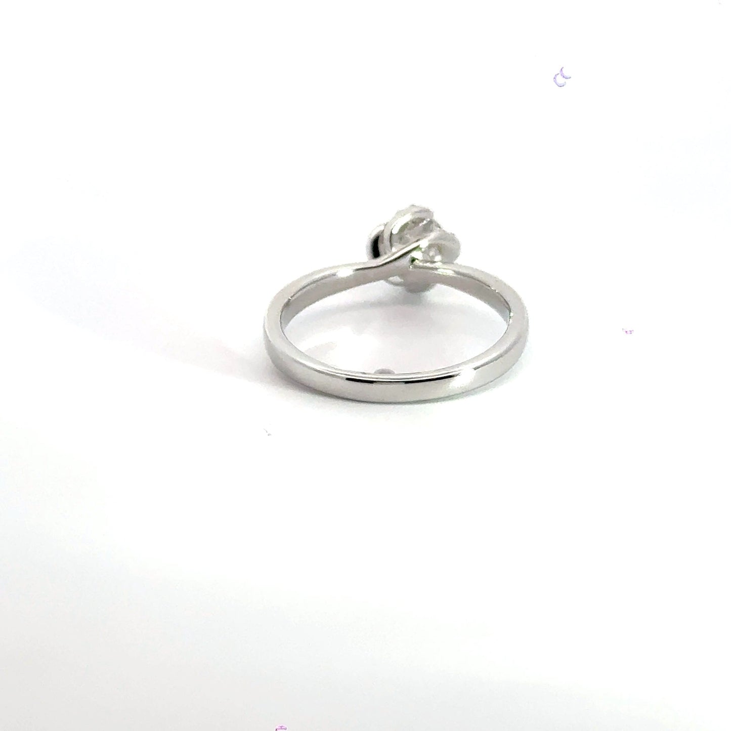 18CT White Gold Solitaire Ring 0.56CT Diamond Aces Jewellers
