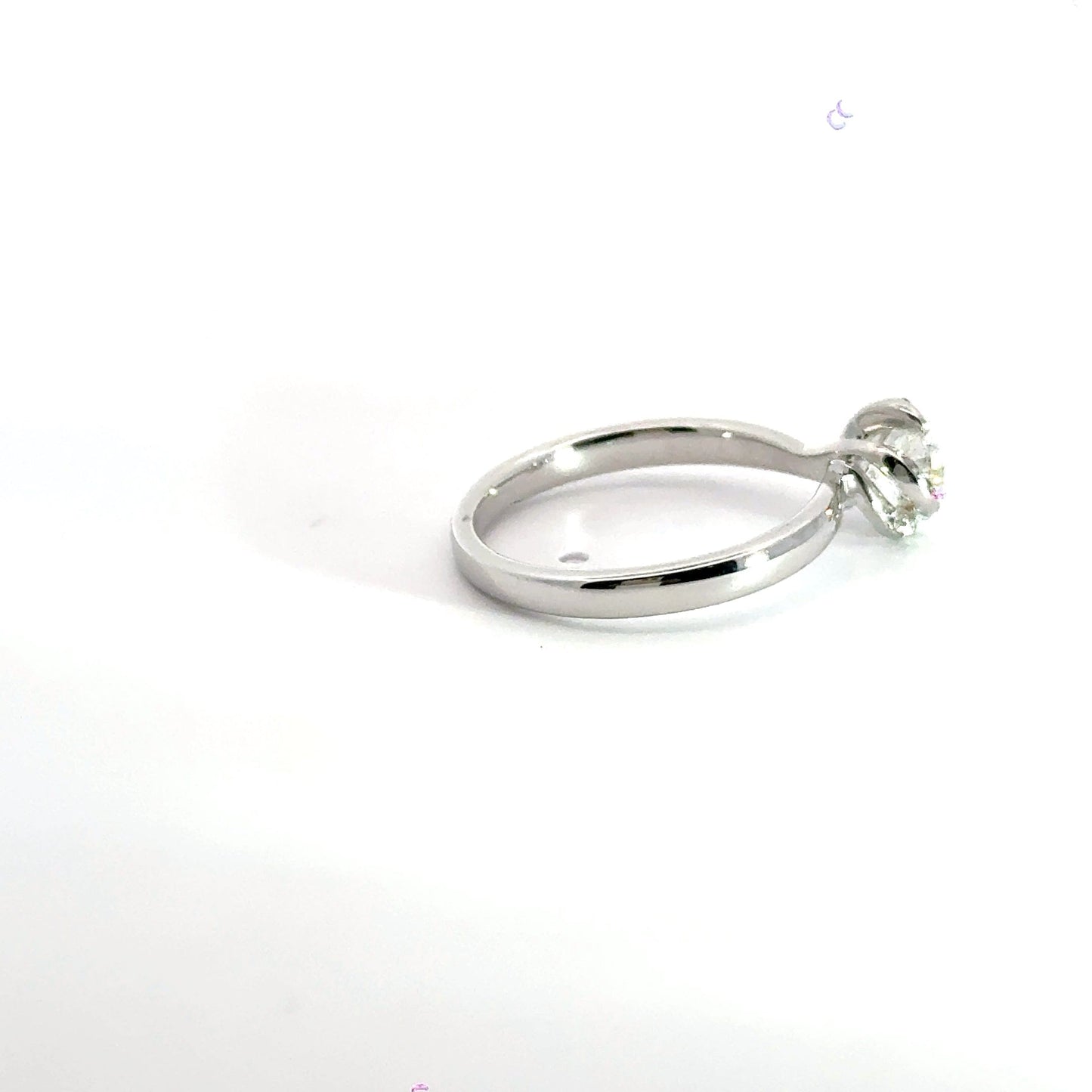 18CT White Gold Solitaire Ring 0.56CT Diamond Aces Jewellers