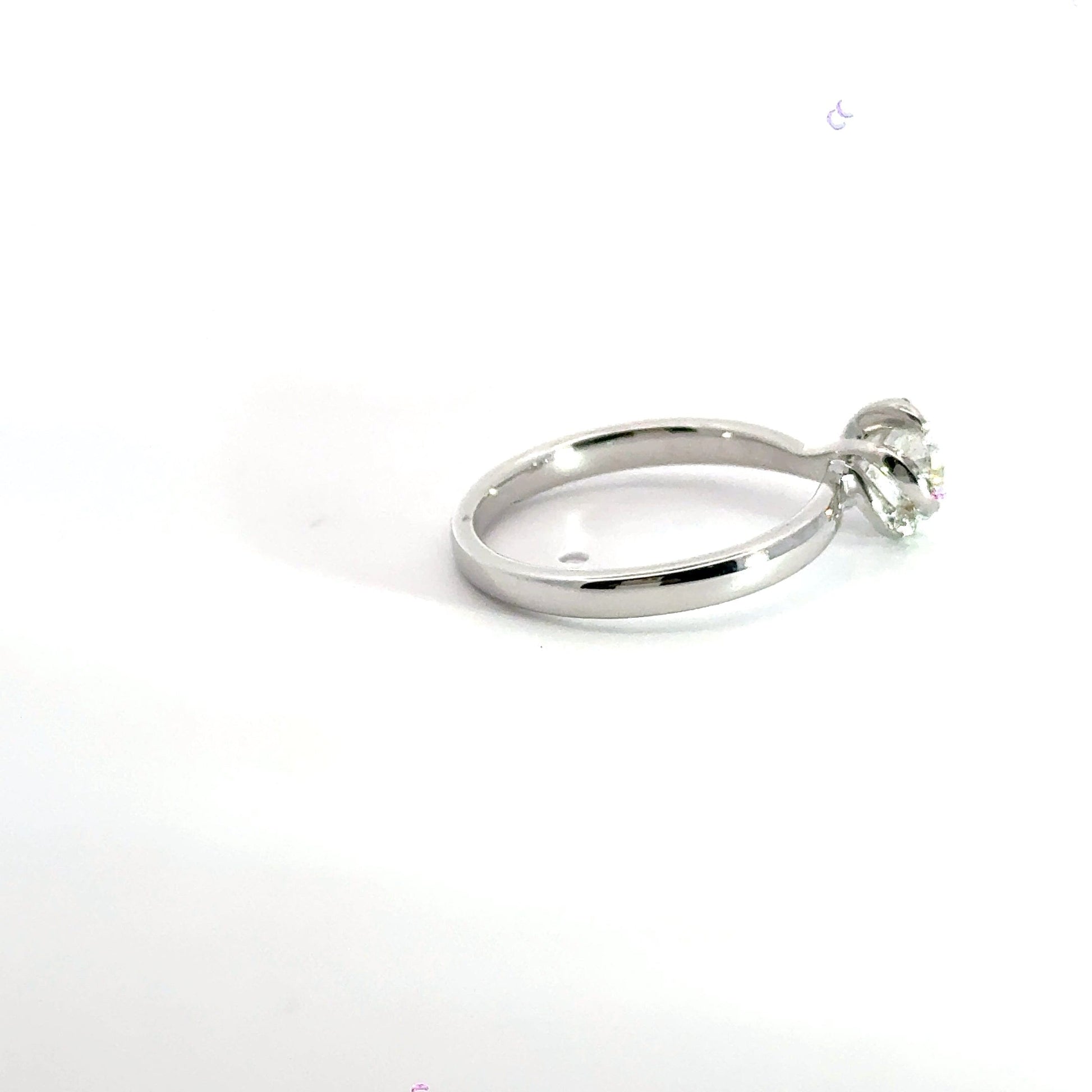 18CT White Gold Solitaire Ring 0.56CT Diamond Aces Jewellers