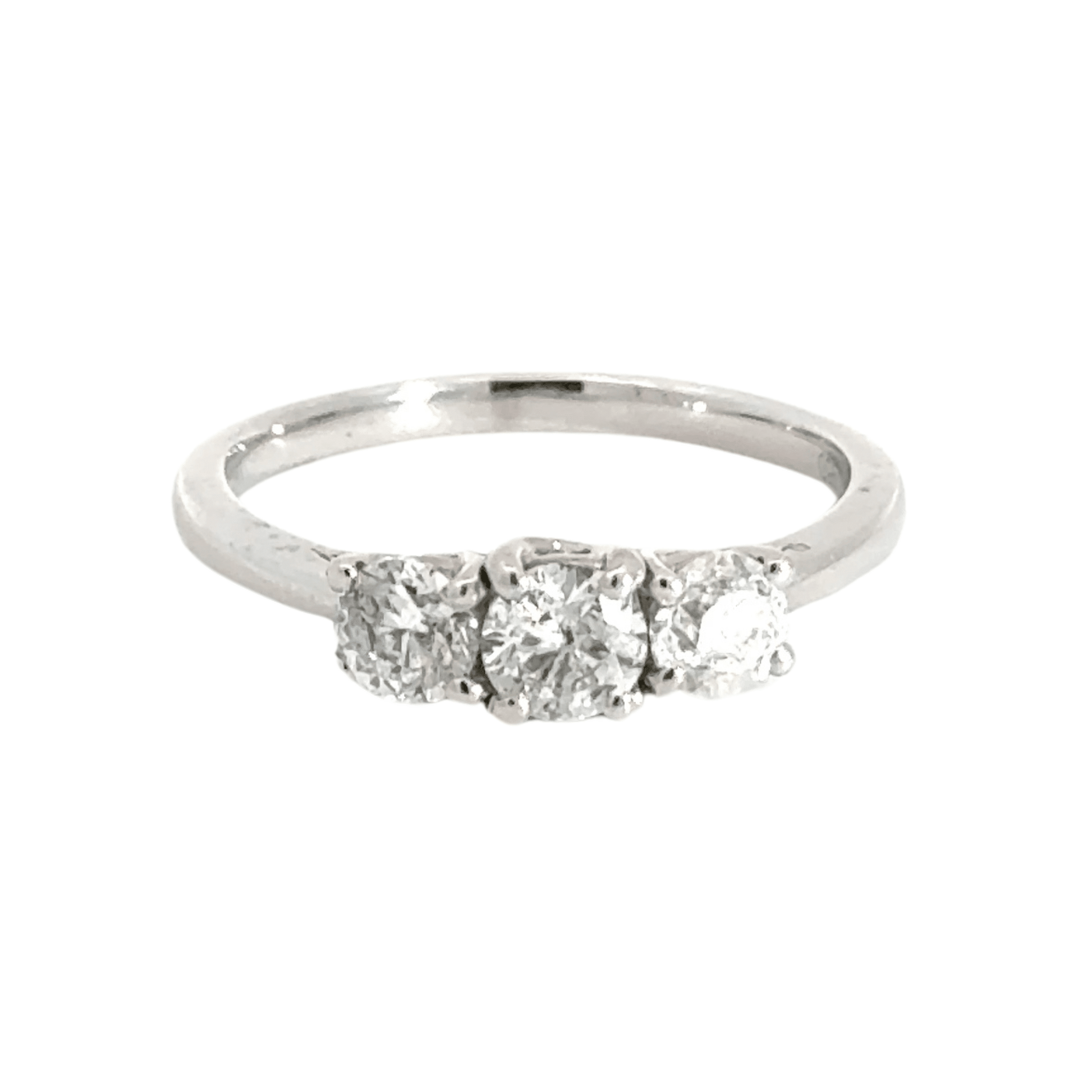 Platinum 3 Stone Trilogy Diamond Ring Aces Jewellers