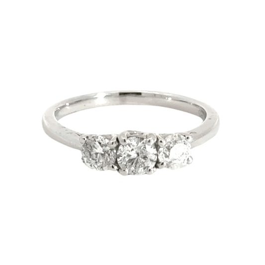 Platinum 3 Stone Trilogy Diamond Ring Aces Jewellers