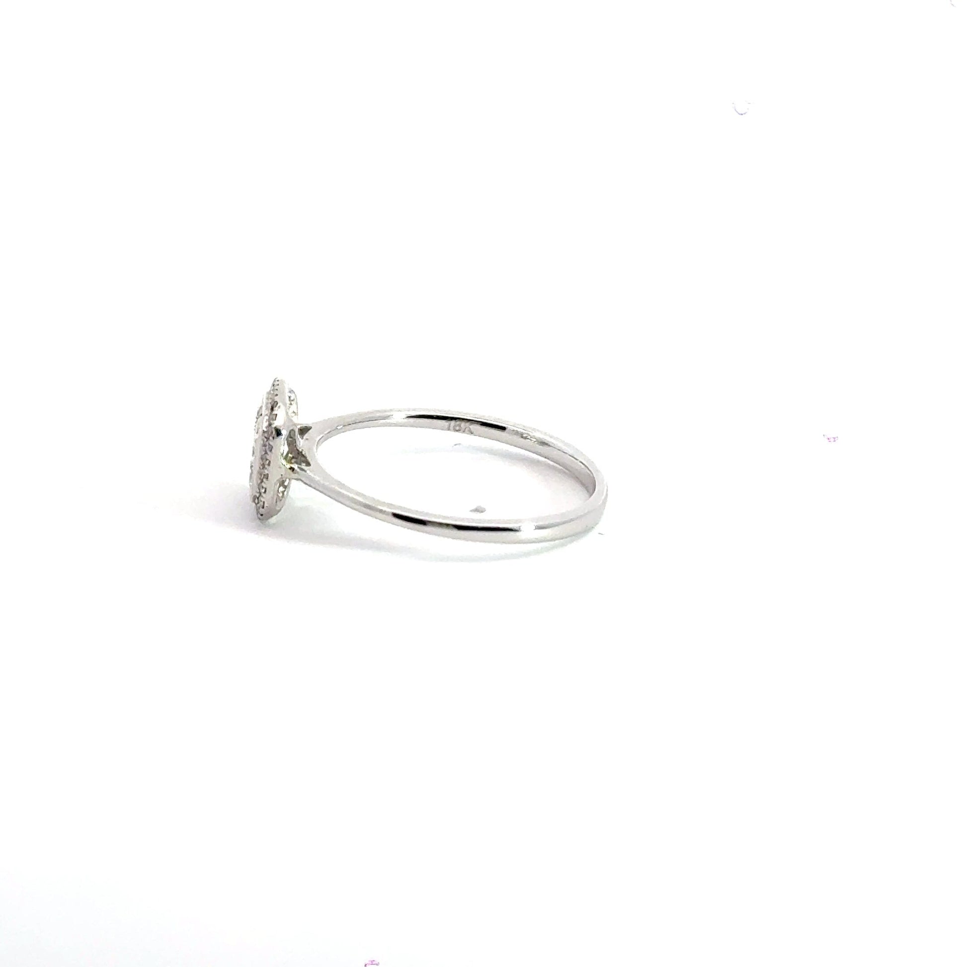 18CT White Gold Square Diamond Ring Cluster Aces Jewellers