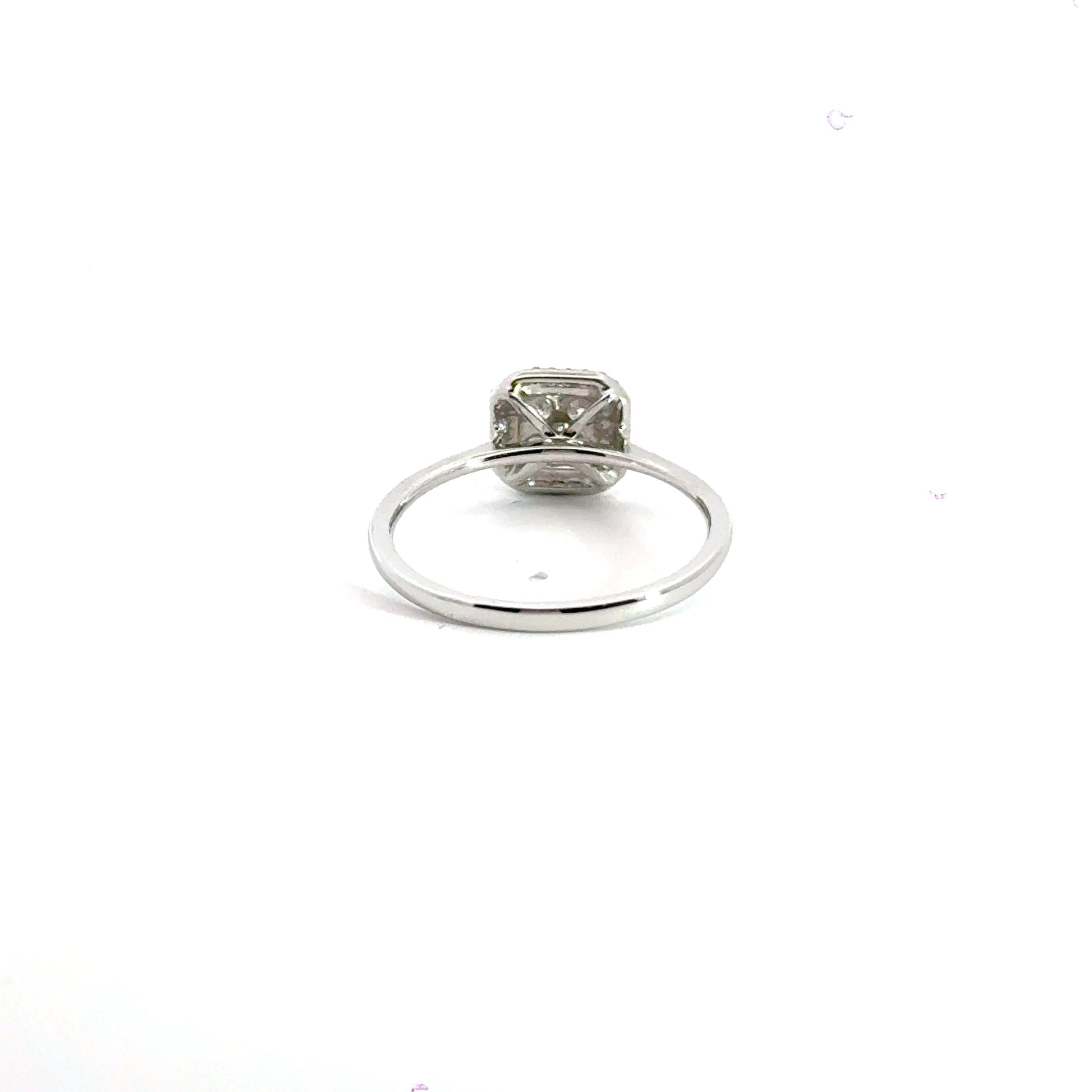 18CT White Gold Square Diamond Ring Cluster Aces Jewellers