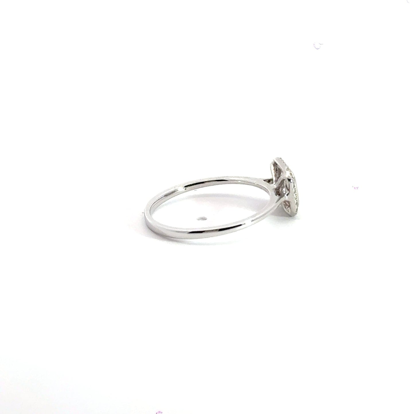 18CT White Gold Square Diamond Ring Cluster Aces Jewellers