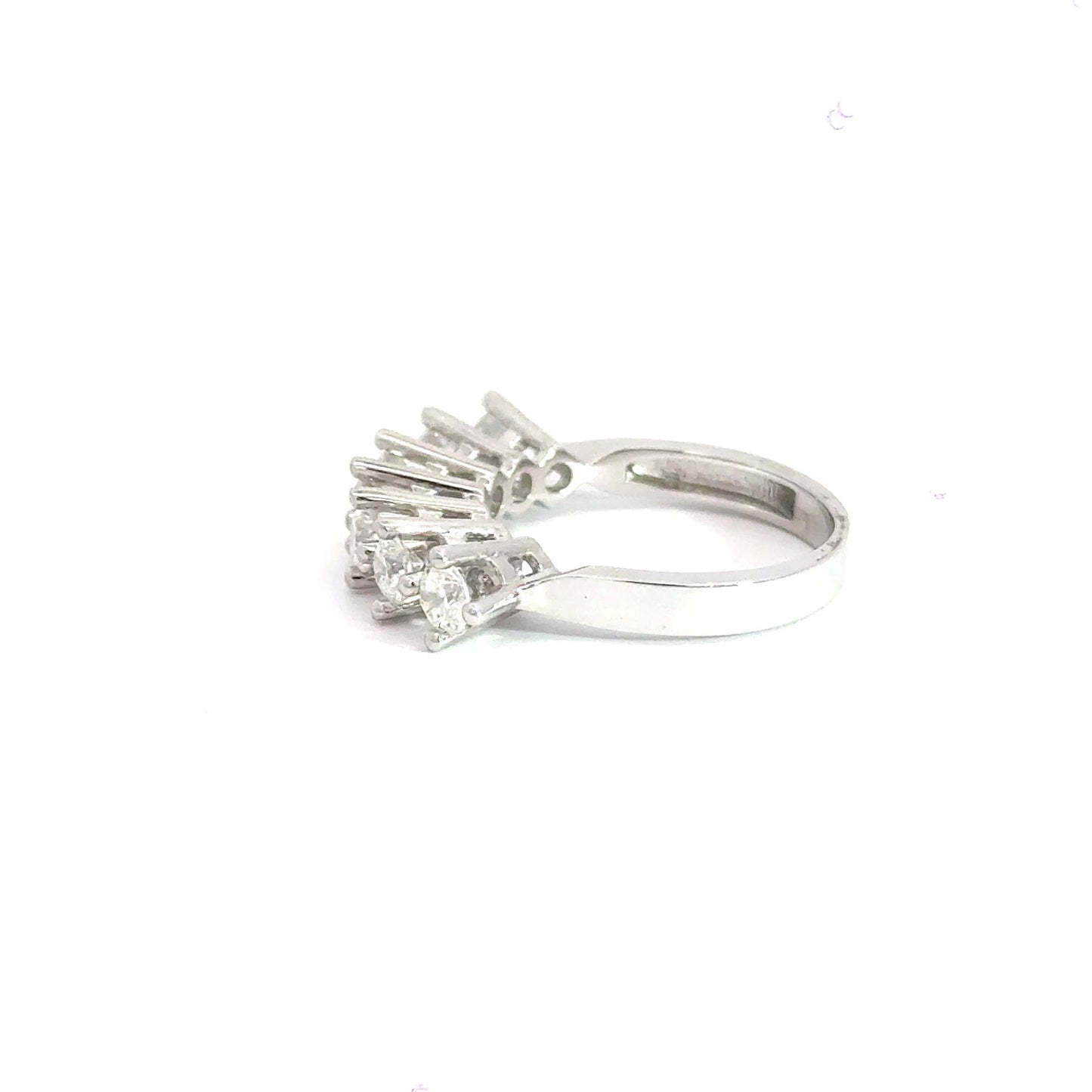 18CT White Gold Ring 7 Stone Eternity Diamond Ring Aces Jewellers