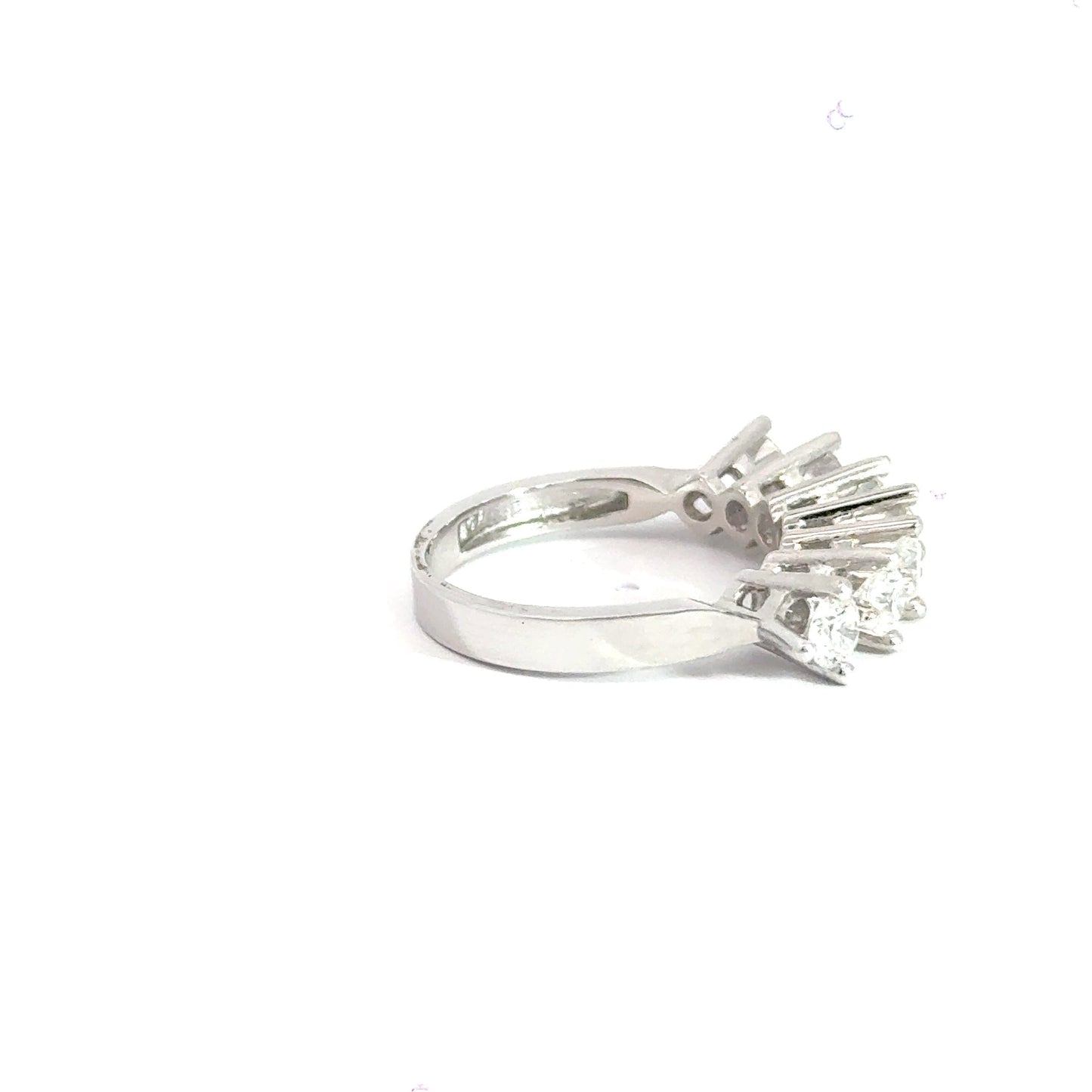 18CT White Gold Ring 7 Stone Eternity Diamond Ring Aces Jewellers