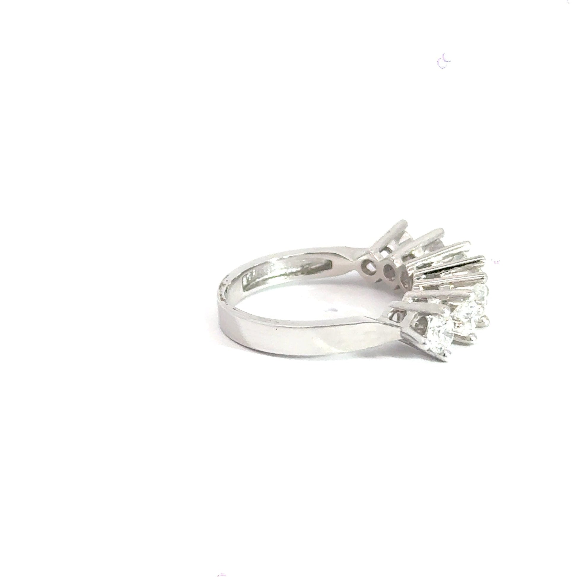 18CT White Gold Ring 7 Stone Eternity Diamond Ring Aces Jewellers