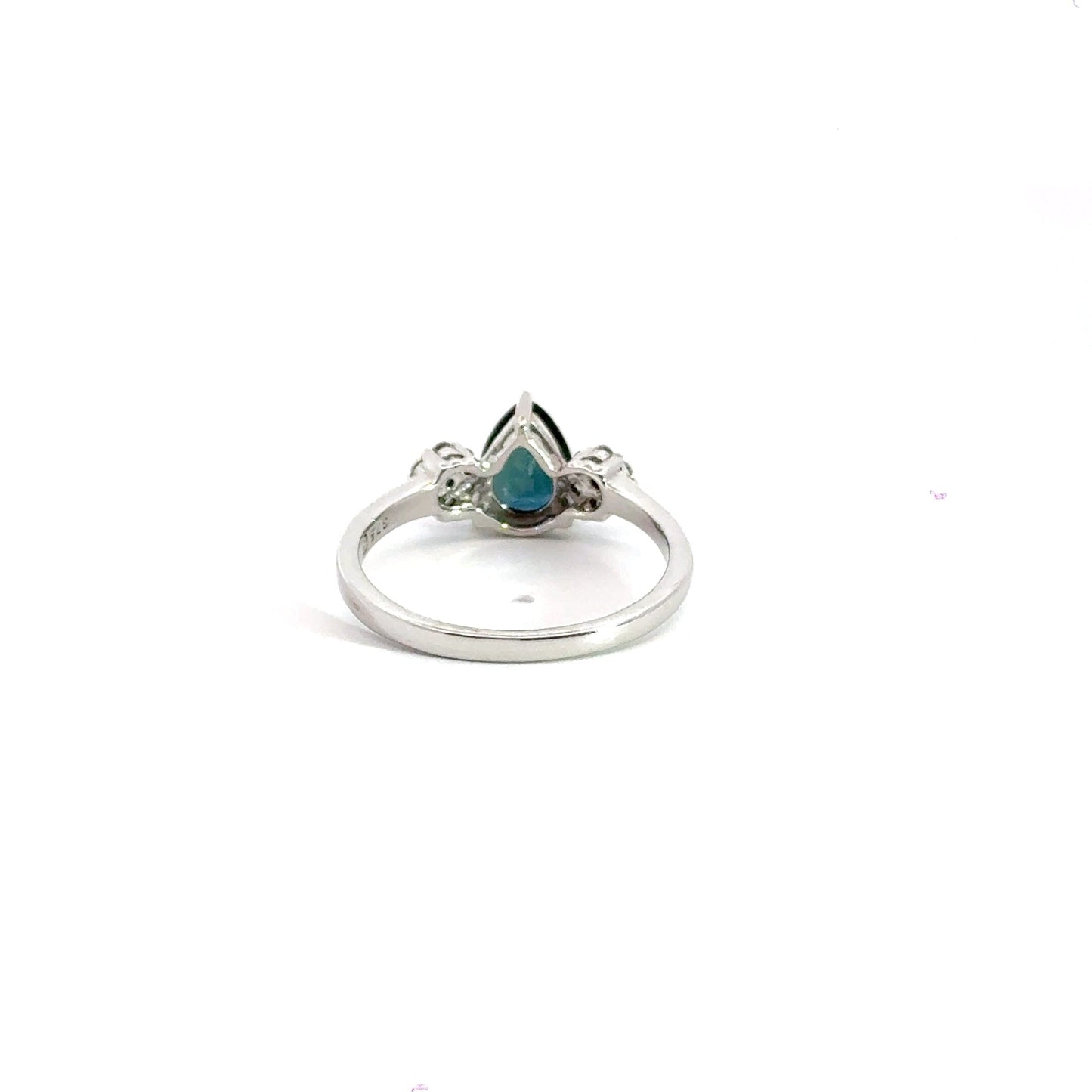 9CT White Gold Diamond Sapphire Ring Aces Jewellers