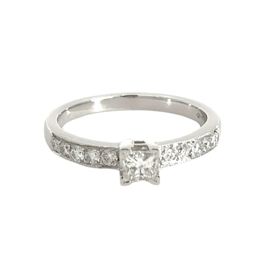 Platinum Solitaire Diamond Ring Aces Jewellers