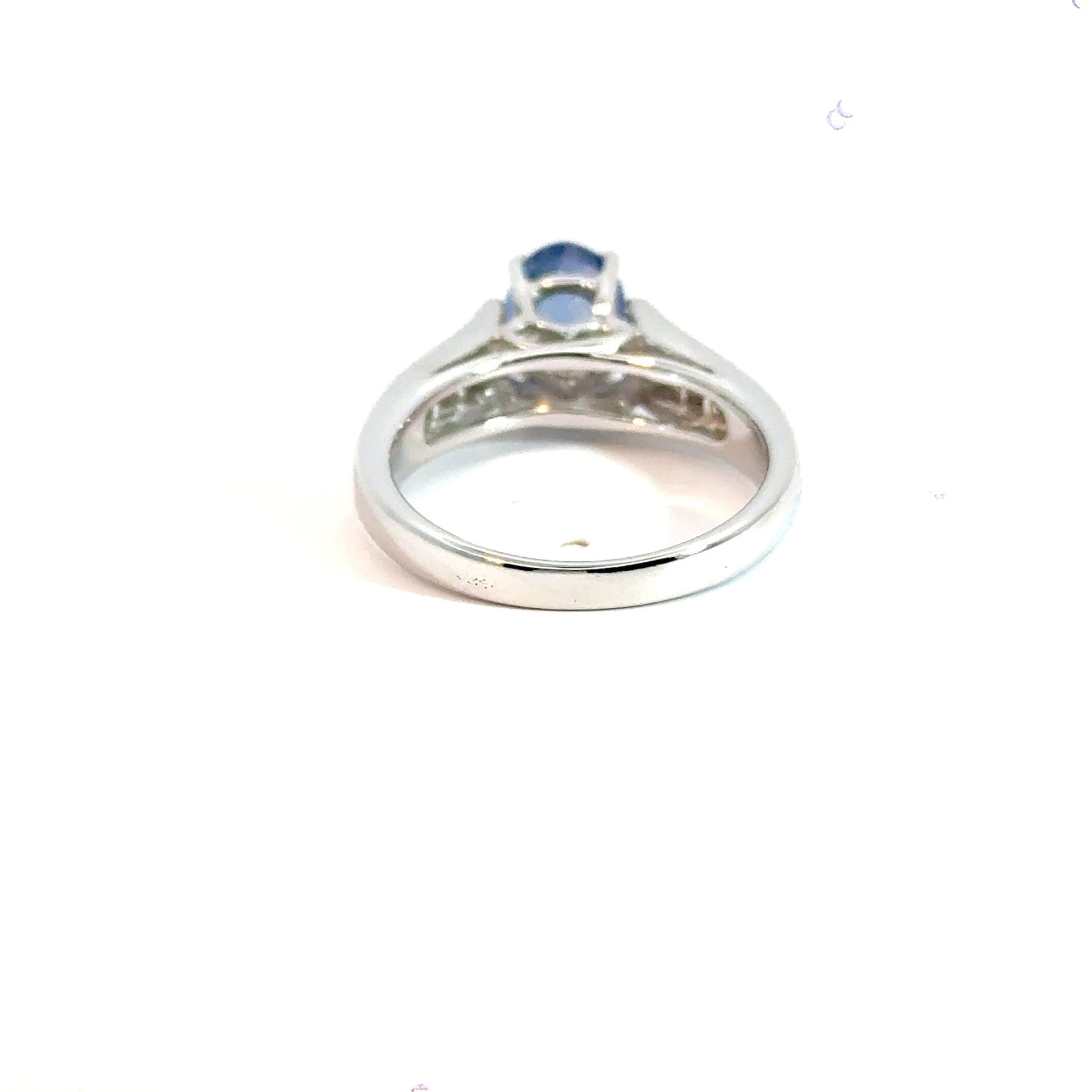 18CT White Gold Diamond & Tanzanite Ring Aces Jewellers