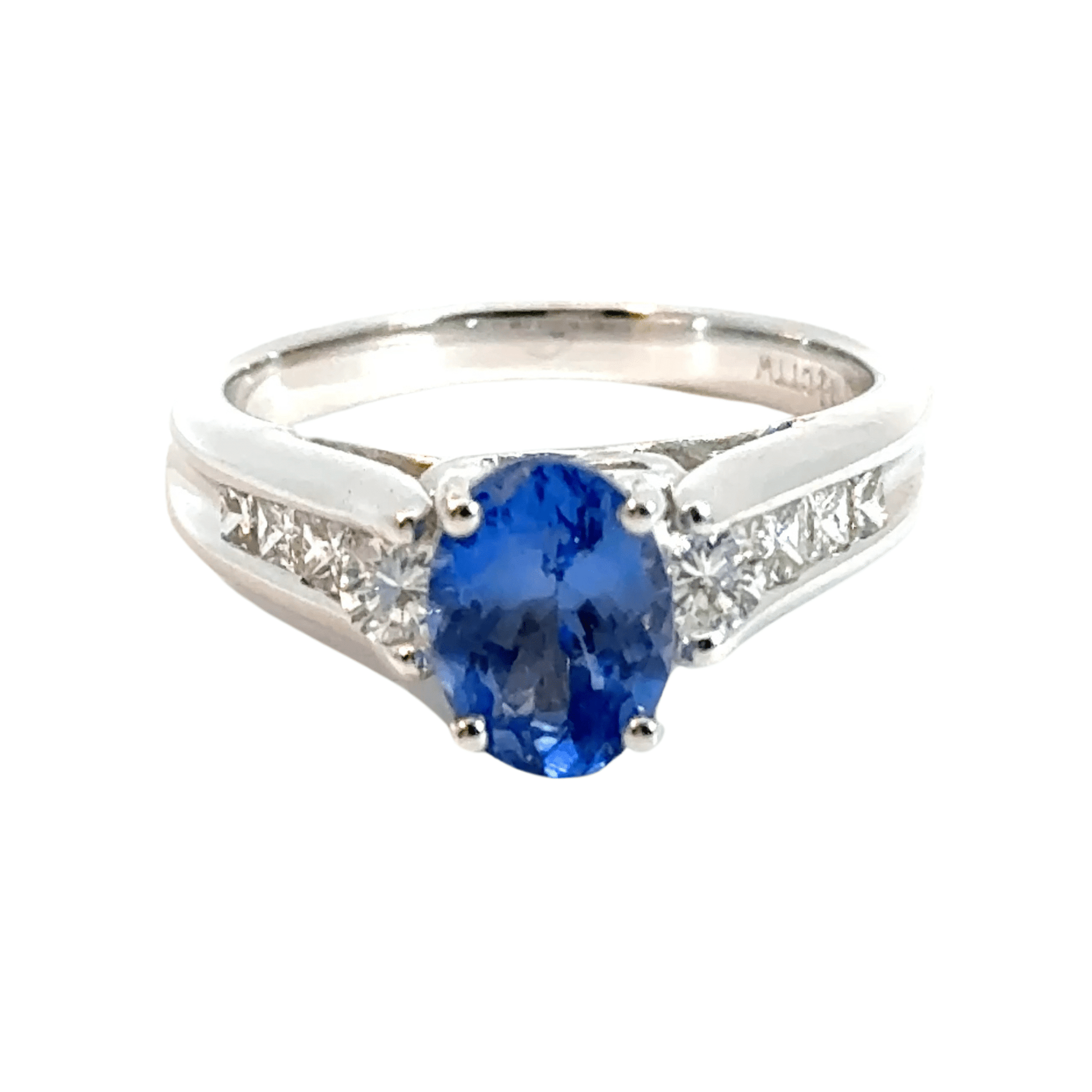 18CT White Gold Diamond & Tanzanite Ring Aces Jewellers
