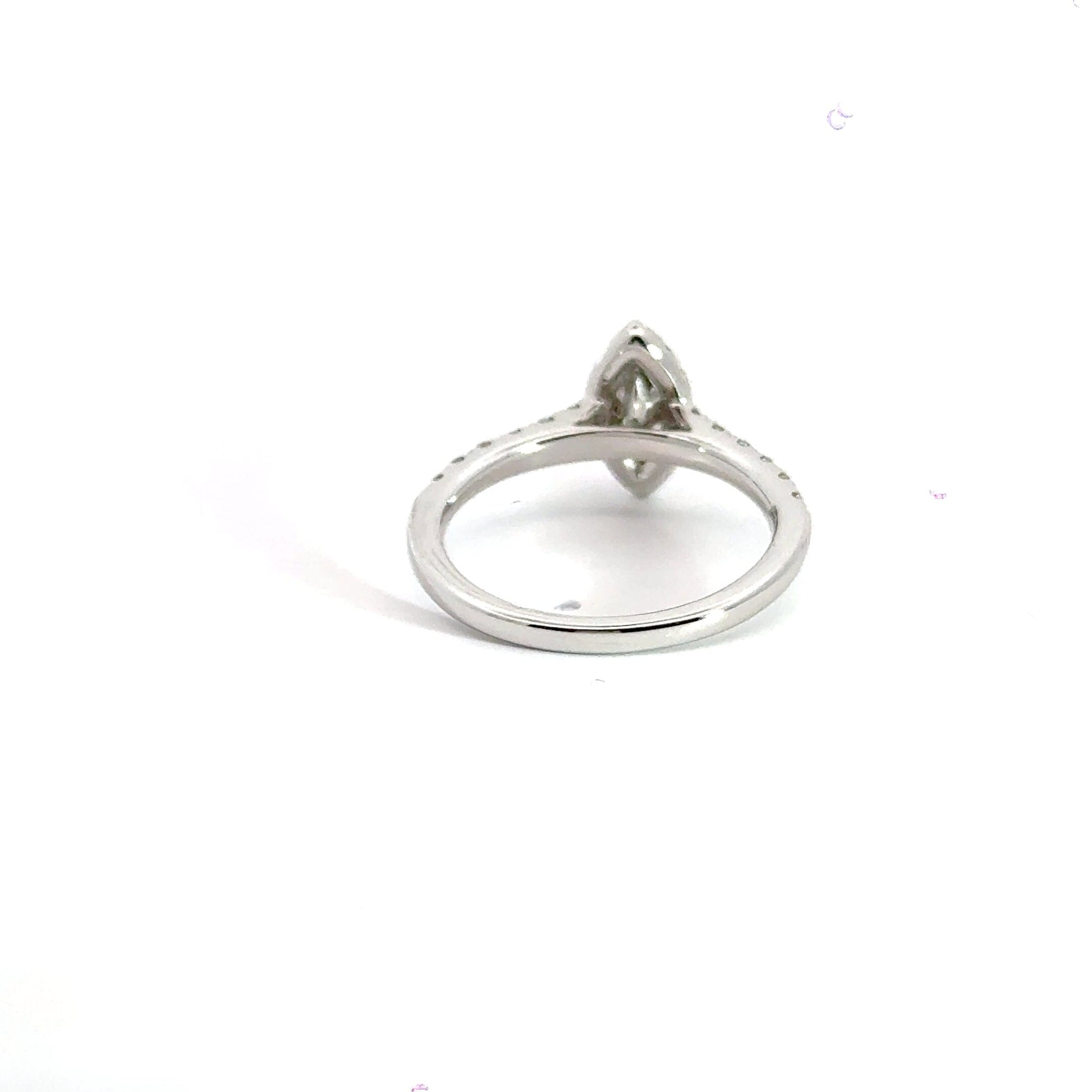 Platinum Marquise Diamond Ring Halo Aces Jewellers