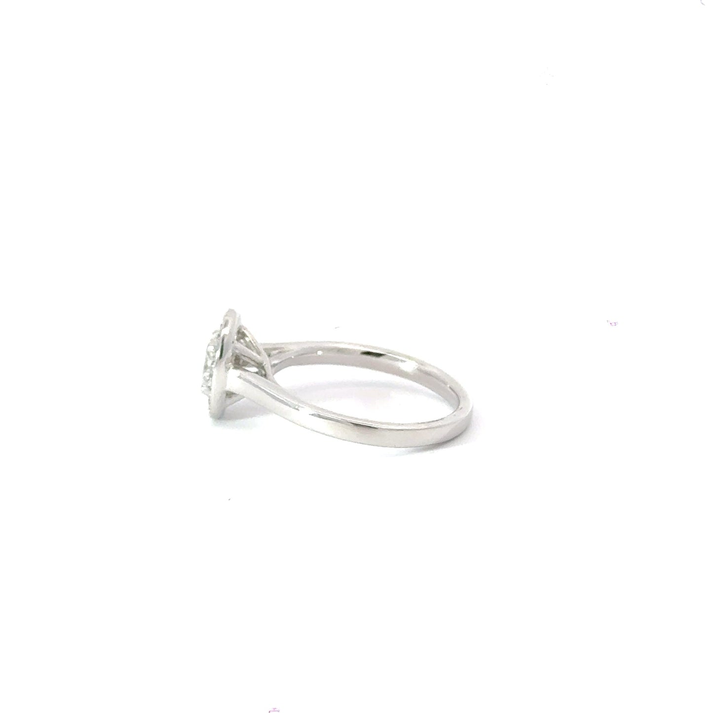 Platinum Diamond Oval Halo Ring Aces Jewellers