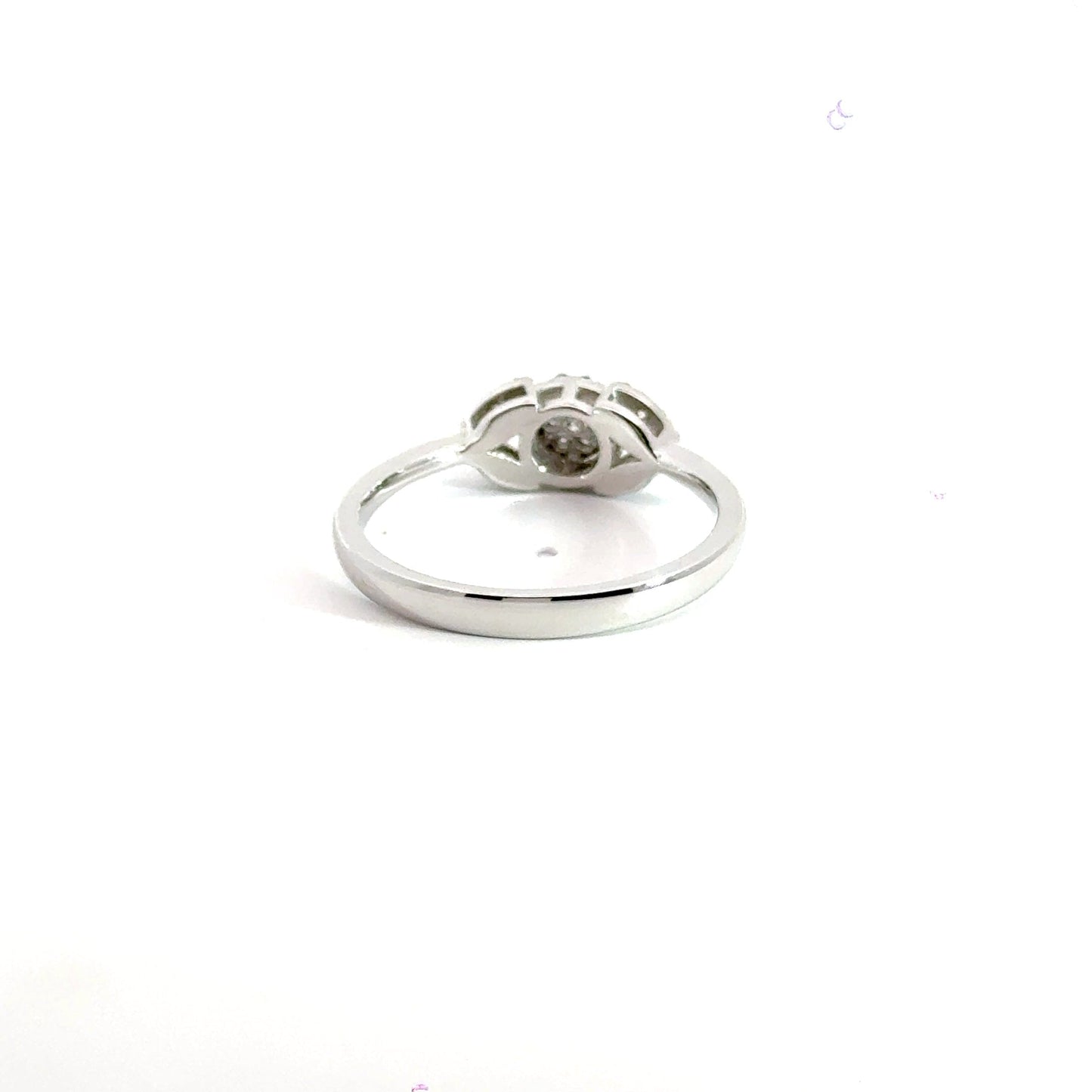 18CT White Gold Diamond Ring Trilogy Aces Jewellers