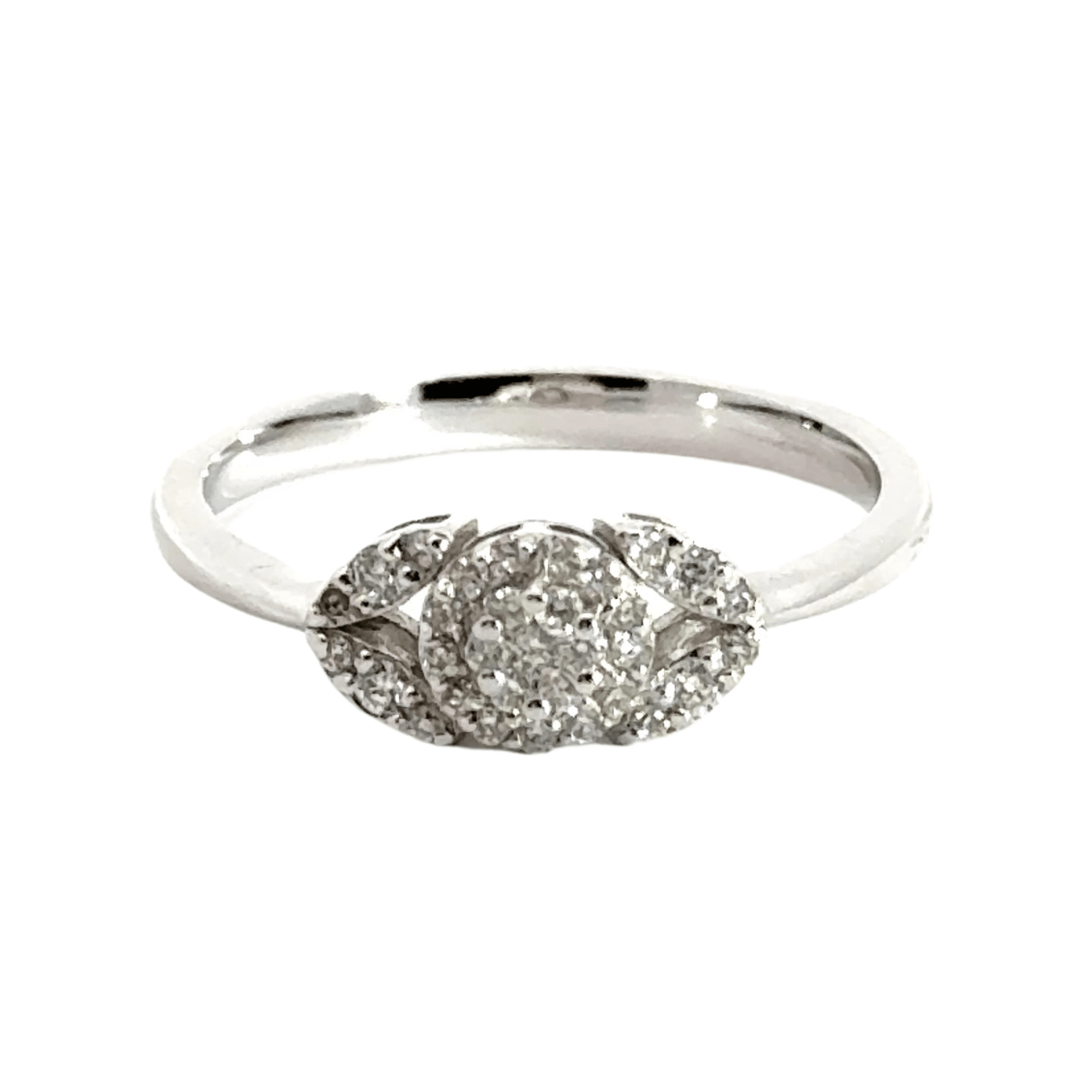 18CT White Gold Diamond Ring Trilogy Aces Jewellers