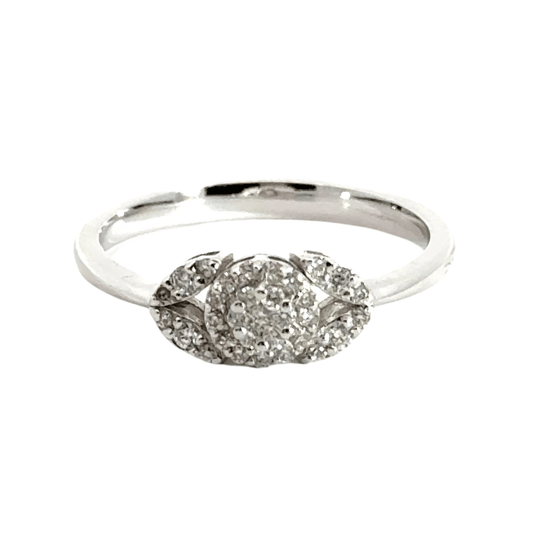 18CT White Gold Diamond Ring Trilogy Aces Jewellers