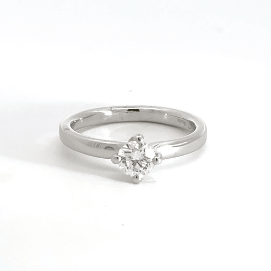 18CT White Gold Diamond Solitaire Ring Aces Jewellers