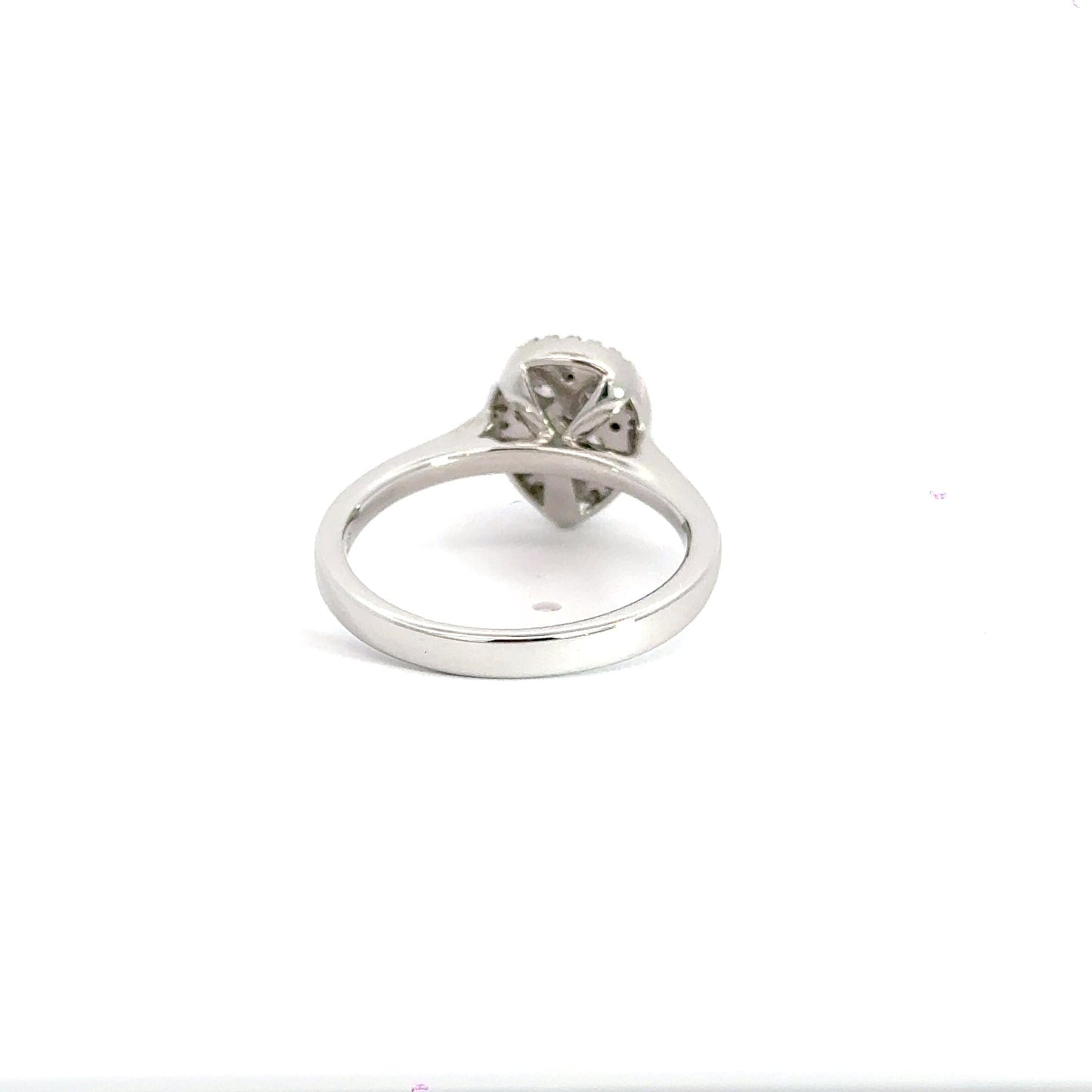 18CT White Gold Teardrop Diamond Ring Aces Jewellers