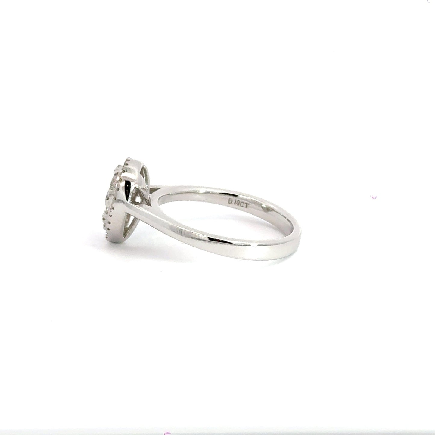 18CT White Gold Teardrop Diamond Ring Aces Jewellers