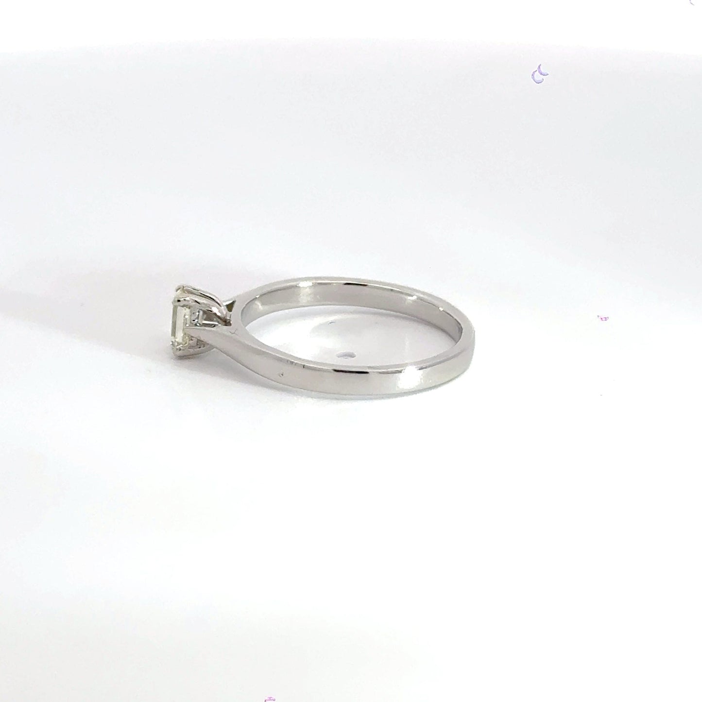 Platinum Emerald Cut Diamond Ring Solitaire Aces Jewellers