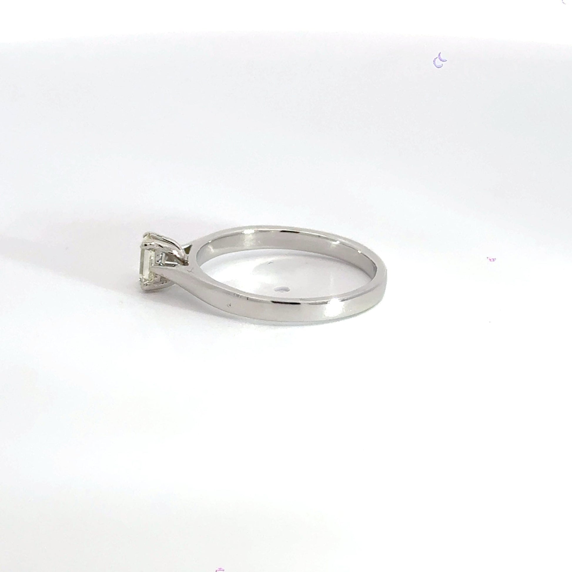 Platinum Emerald Cut Diamond Ring Solitaire Aces Jewellers