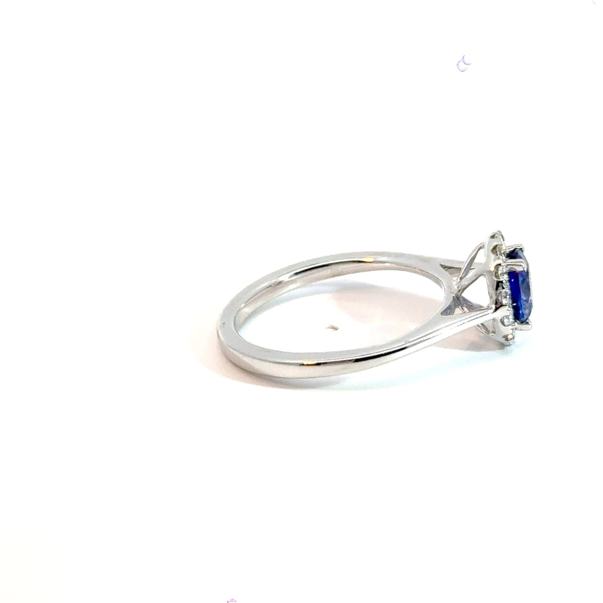 18CT White Gold Diamond Ring and Tanzanite Aces Jewellers