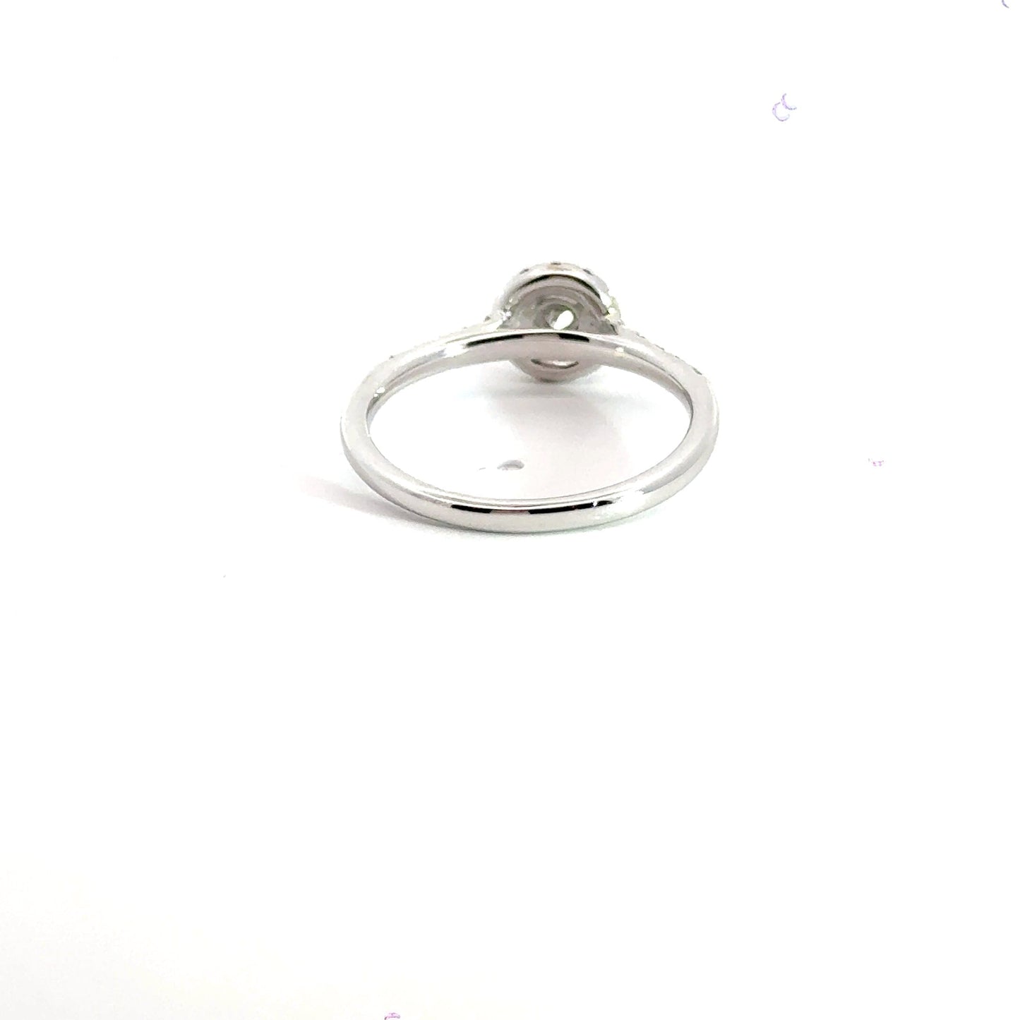 18CT White Gold Halo Diamond Ring Aces Jewellers